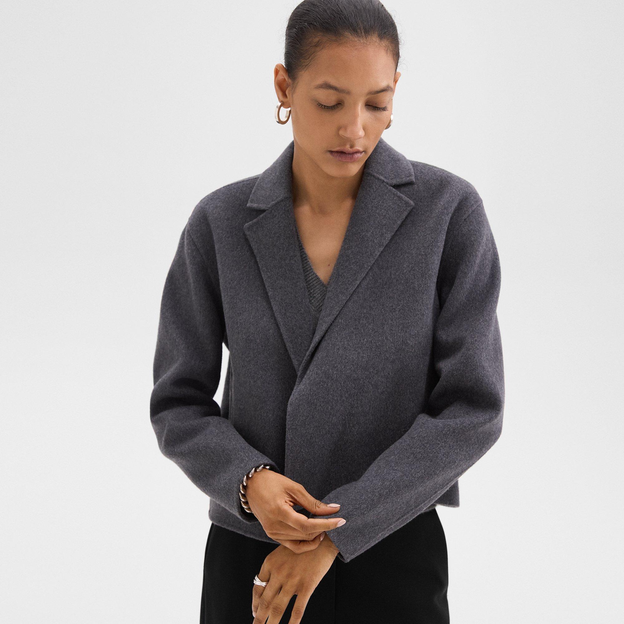 Relaxed Cardigan Jacket in Double-Face Wool-Cashmere