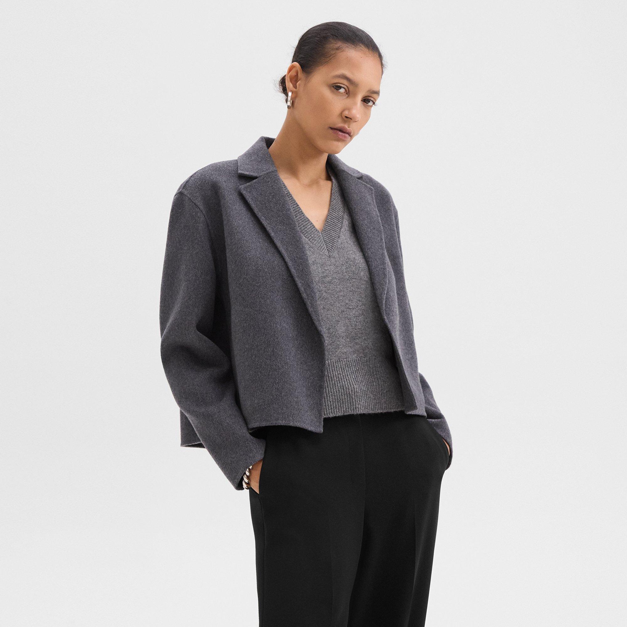 Relaxed Cardigan Jacket in Double-Face Wool-Cashmere