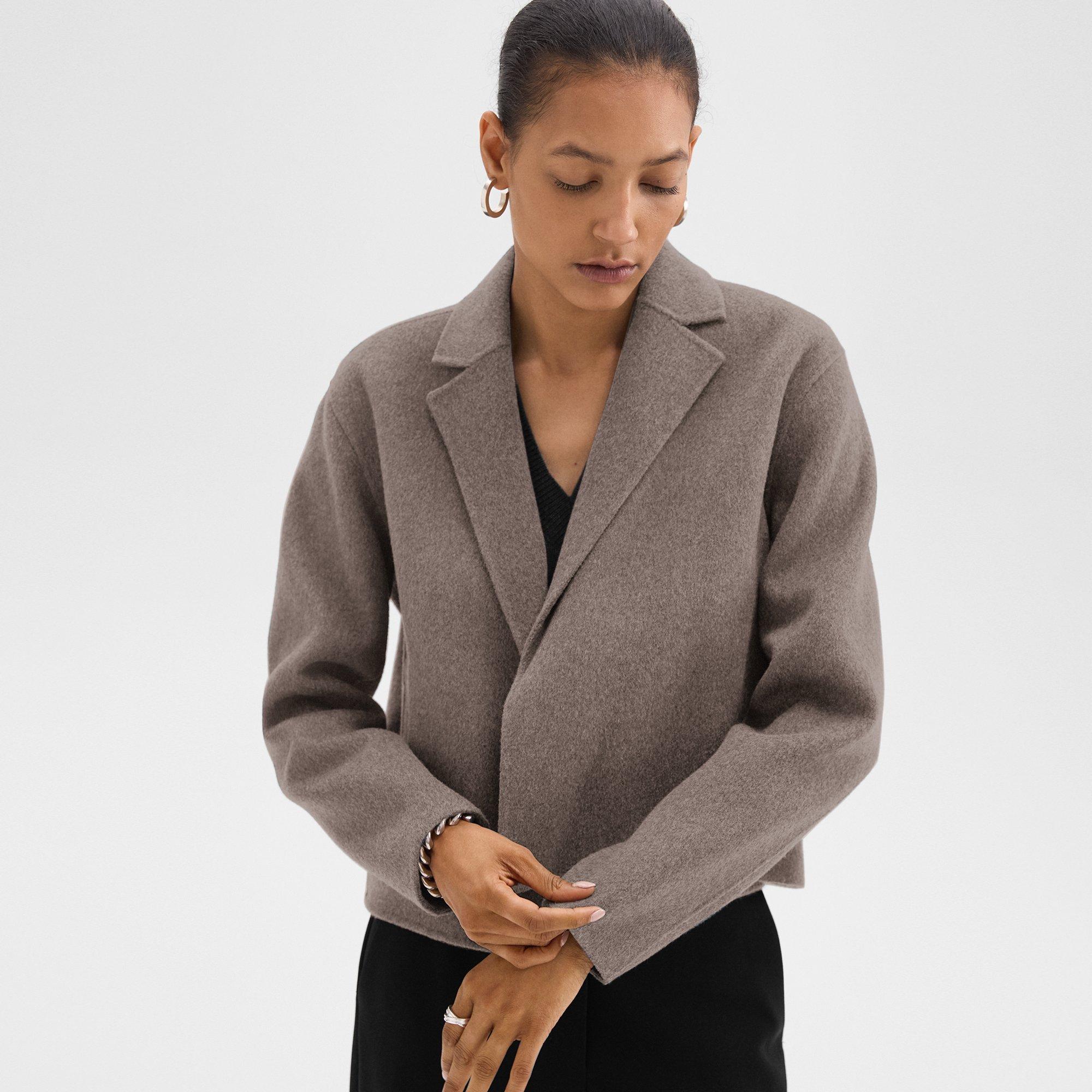 Veste Cardigan Décontractée en Laine et Cachemire Double Face