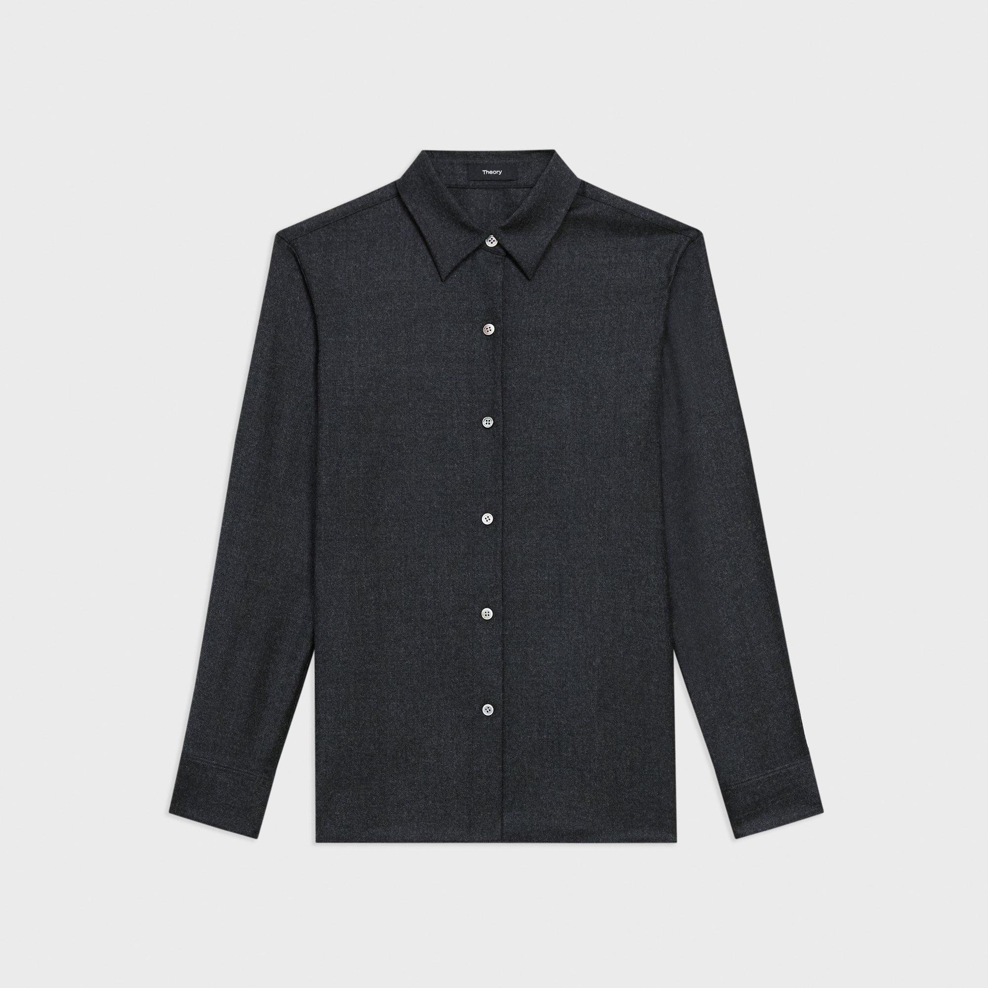 Straight Shirt in Sleek Flannel