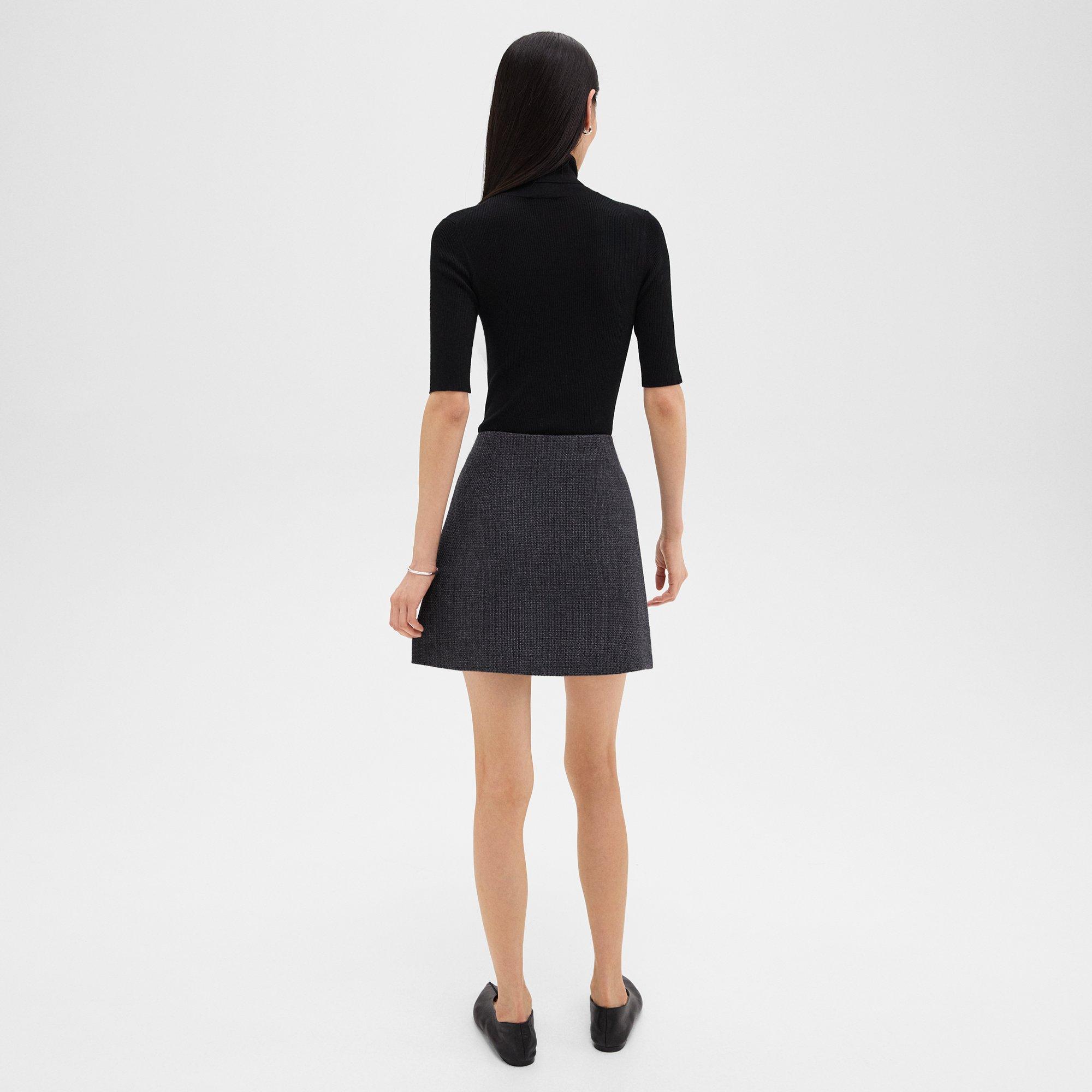 High-Waist Mini Skirt in Tweed