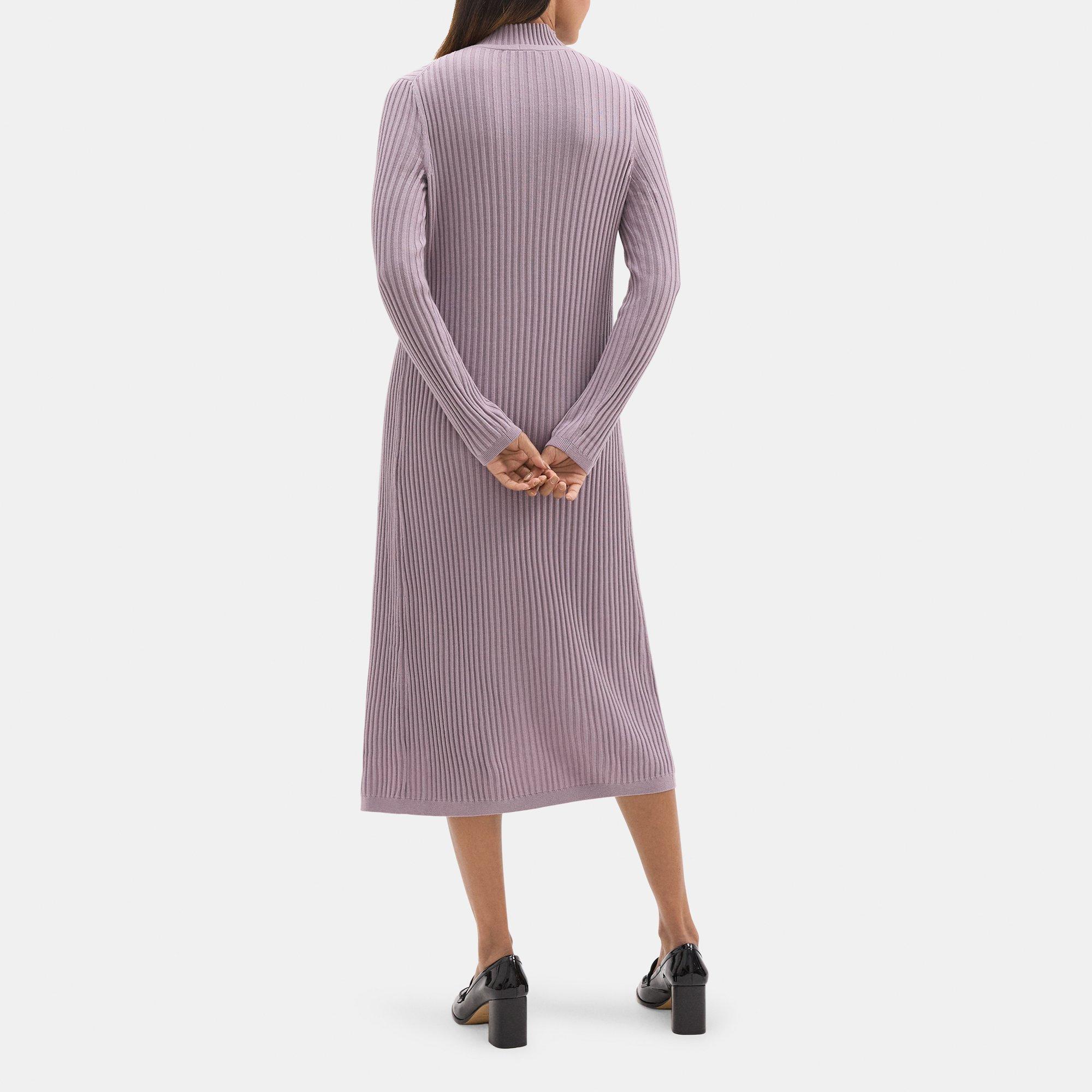 Ribbed Duster Cardigan in Fine Merino Wool