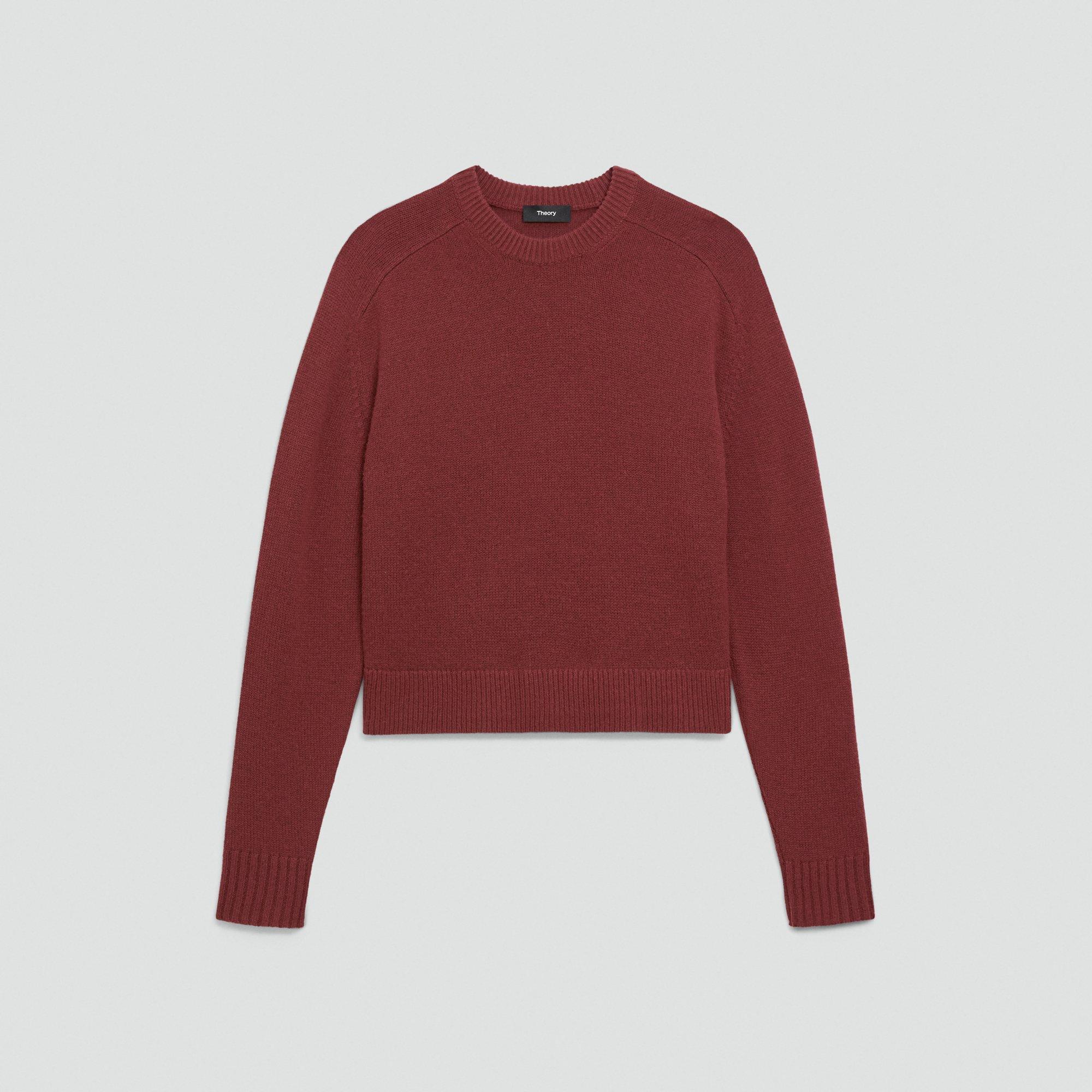 Cropped Crewneck Sweater in Cashmere