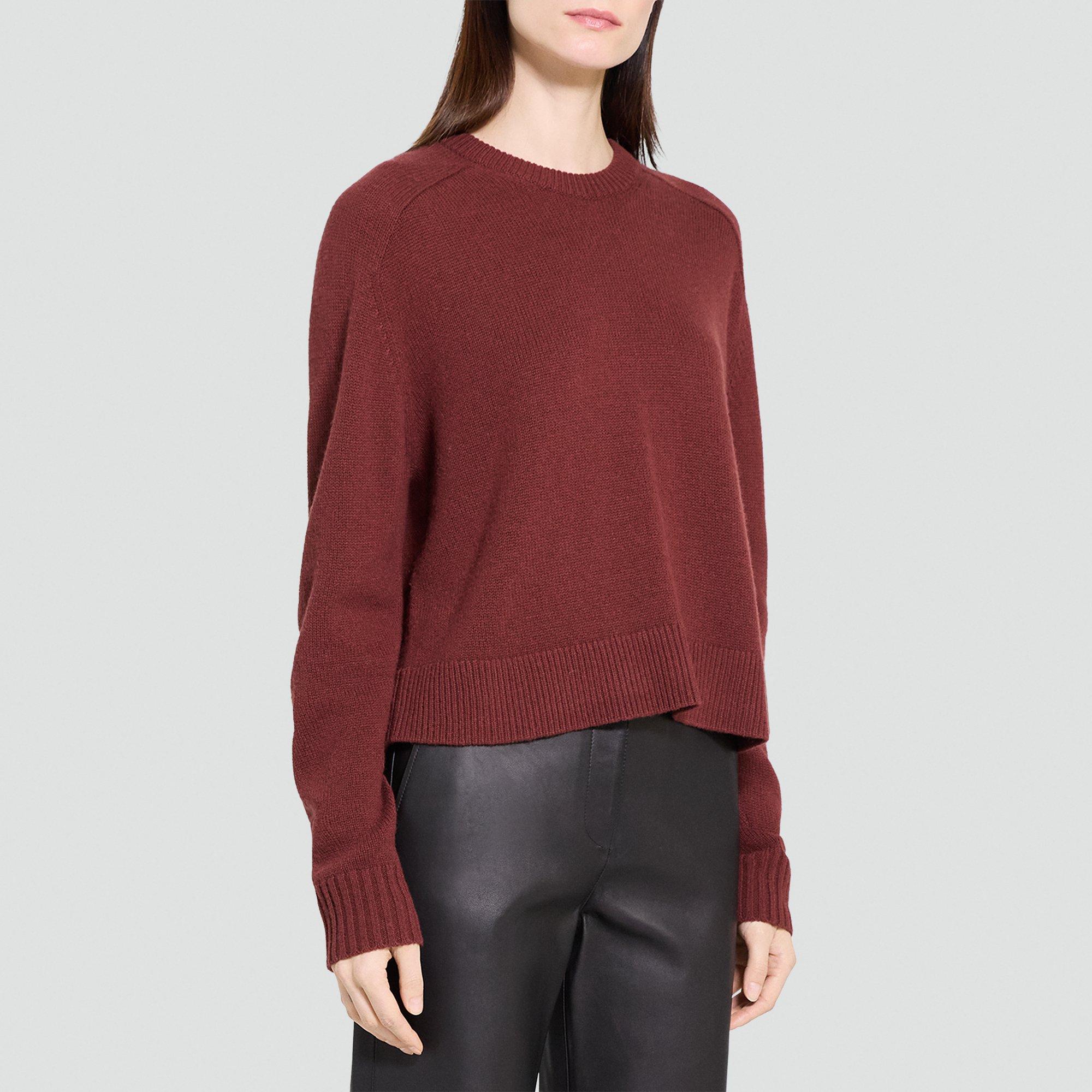 Cropped Crewneck Sweater in Cashmere