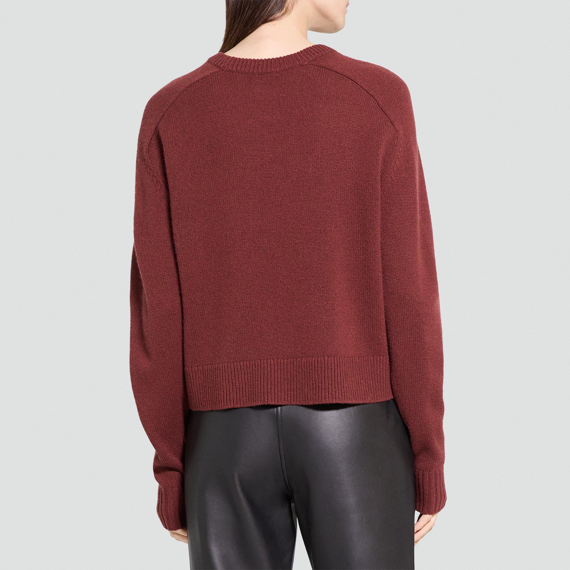 Cropped Crewneck Sweater in Cashmere