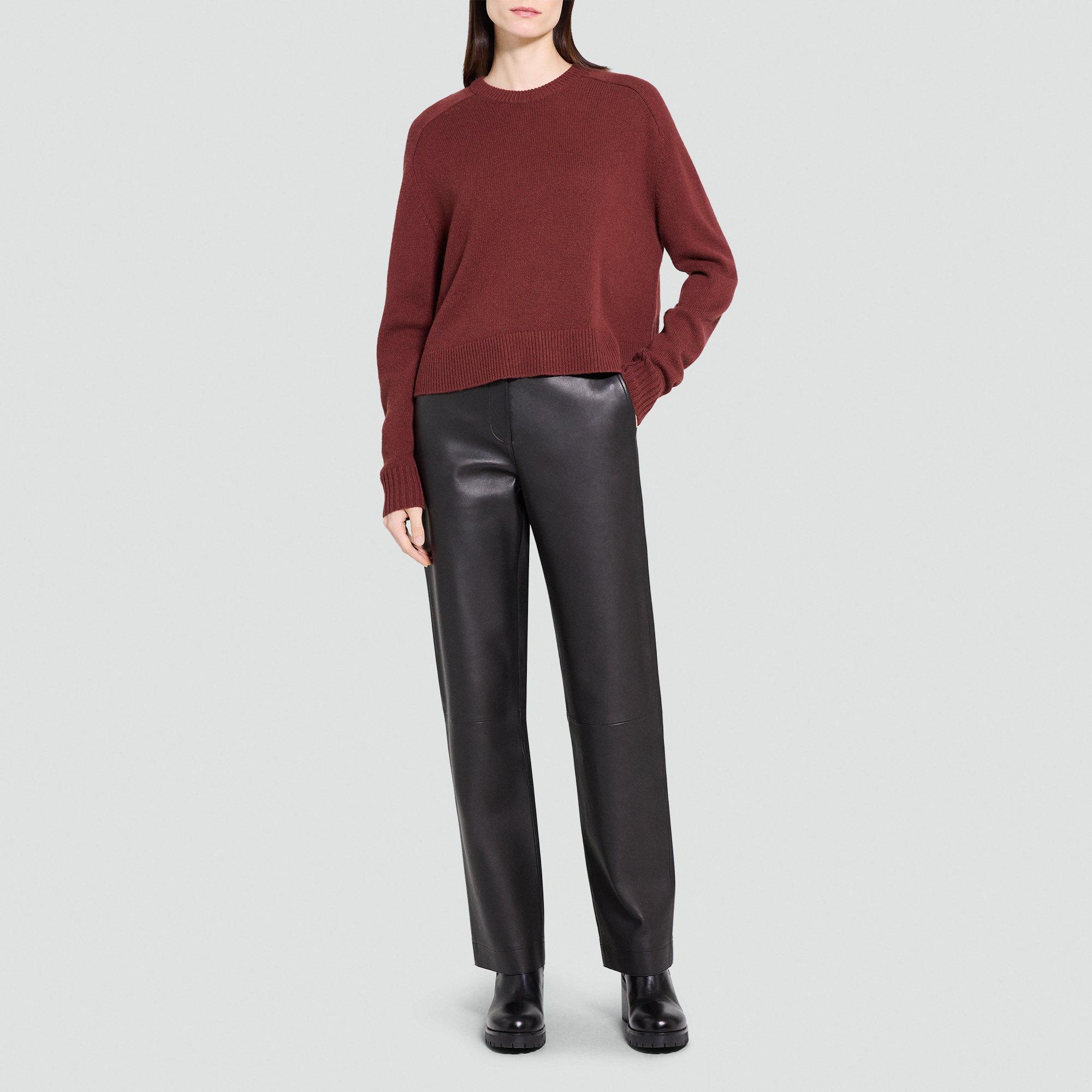 Cropped Crewneck Sweater in Cashmere