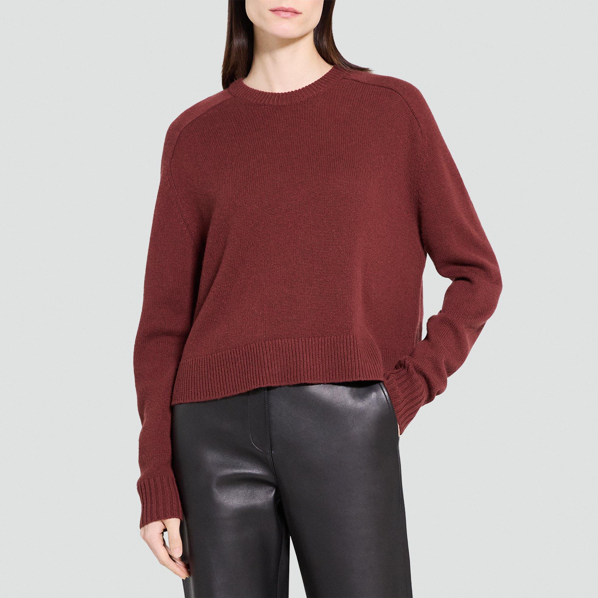 Cropped Crewneck Sweater in Cashmere