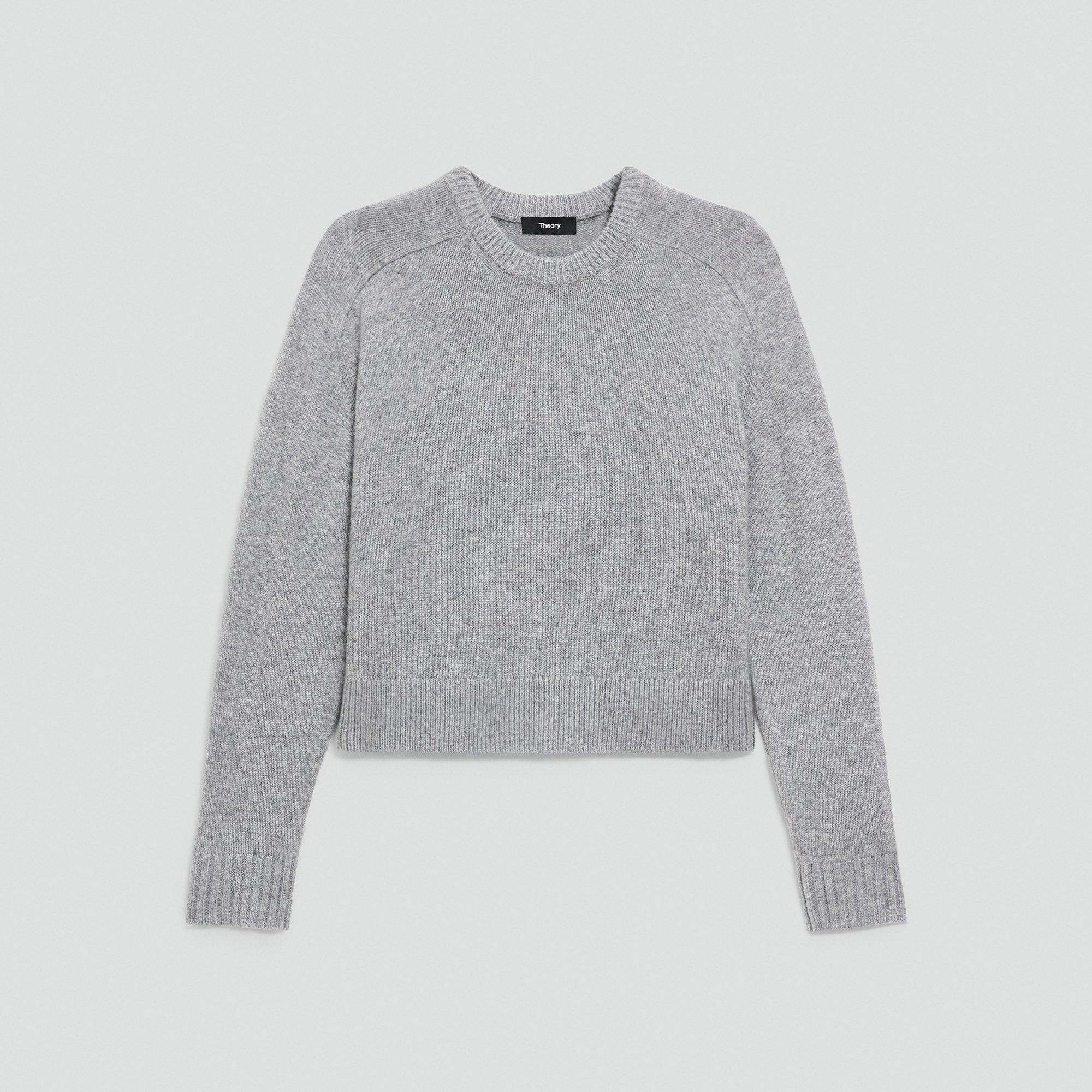Cropped Crewneck Sweater in Cashmere