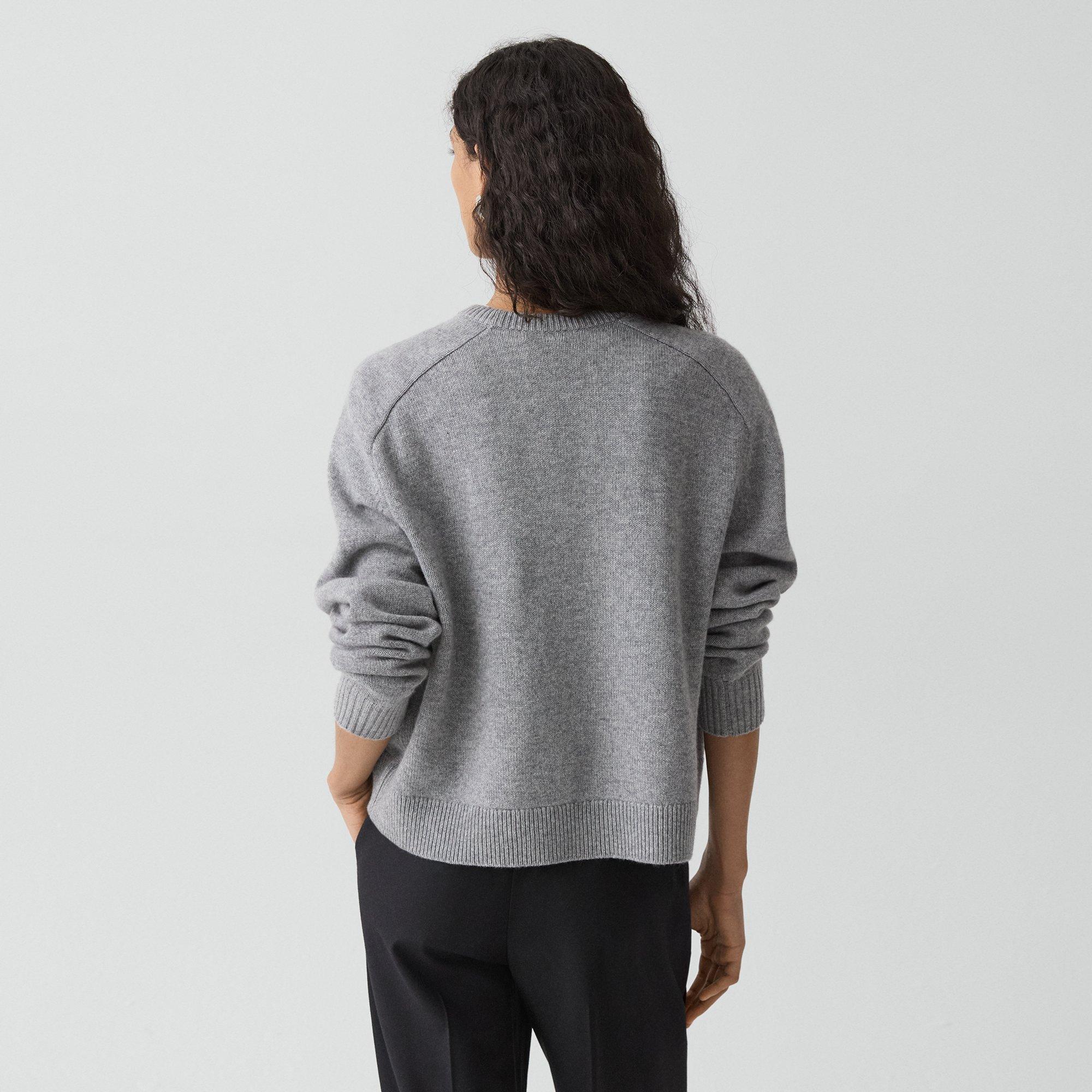 Cropped Crewneck Sweater in Cashmere