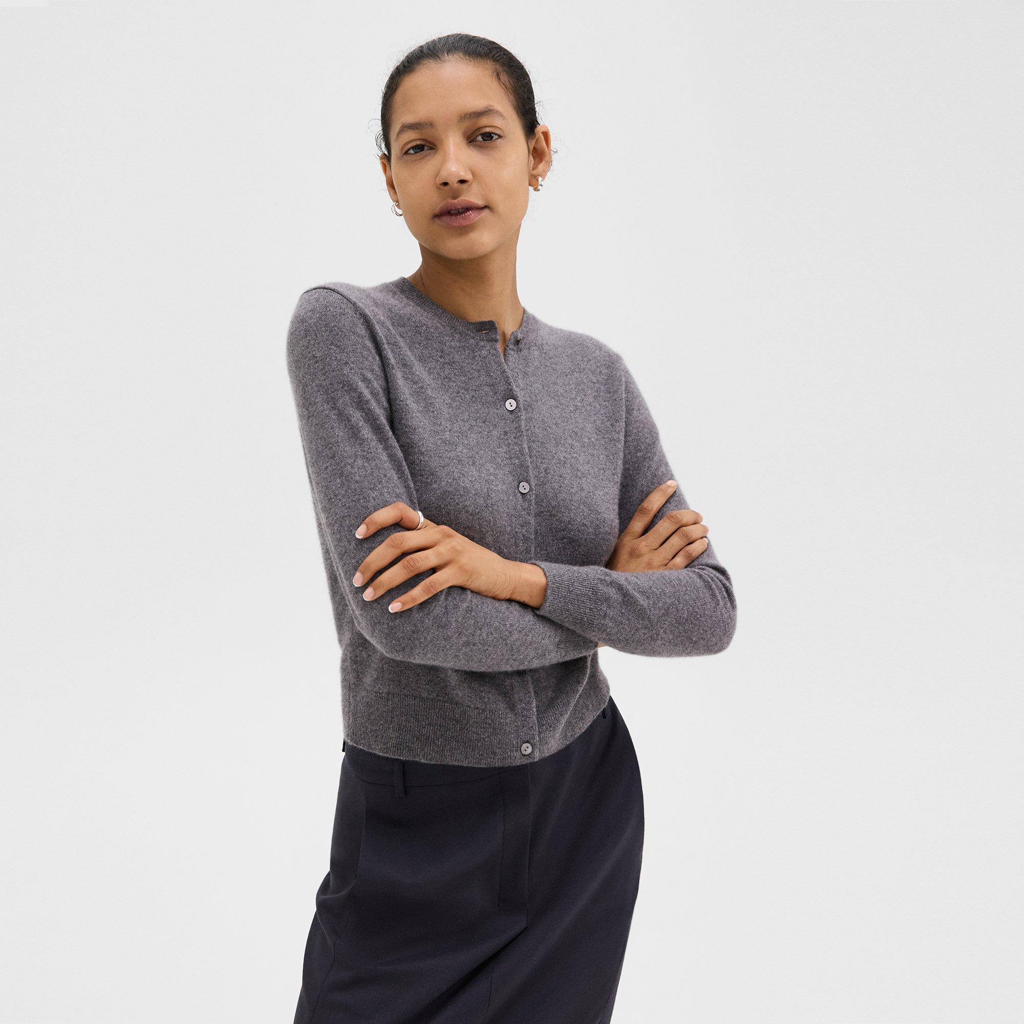 Crewneck Cardigan in Cashmere