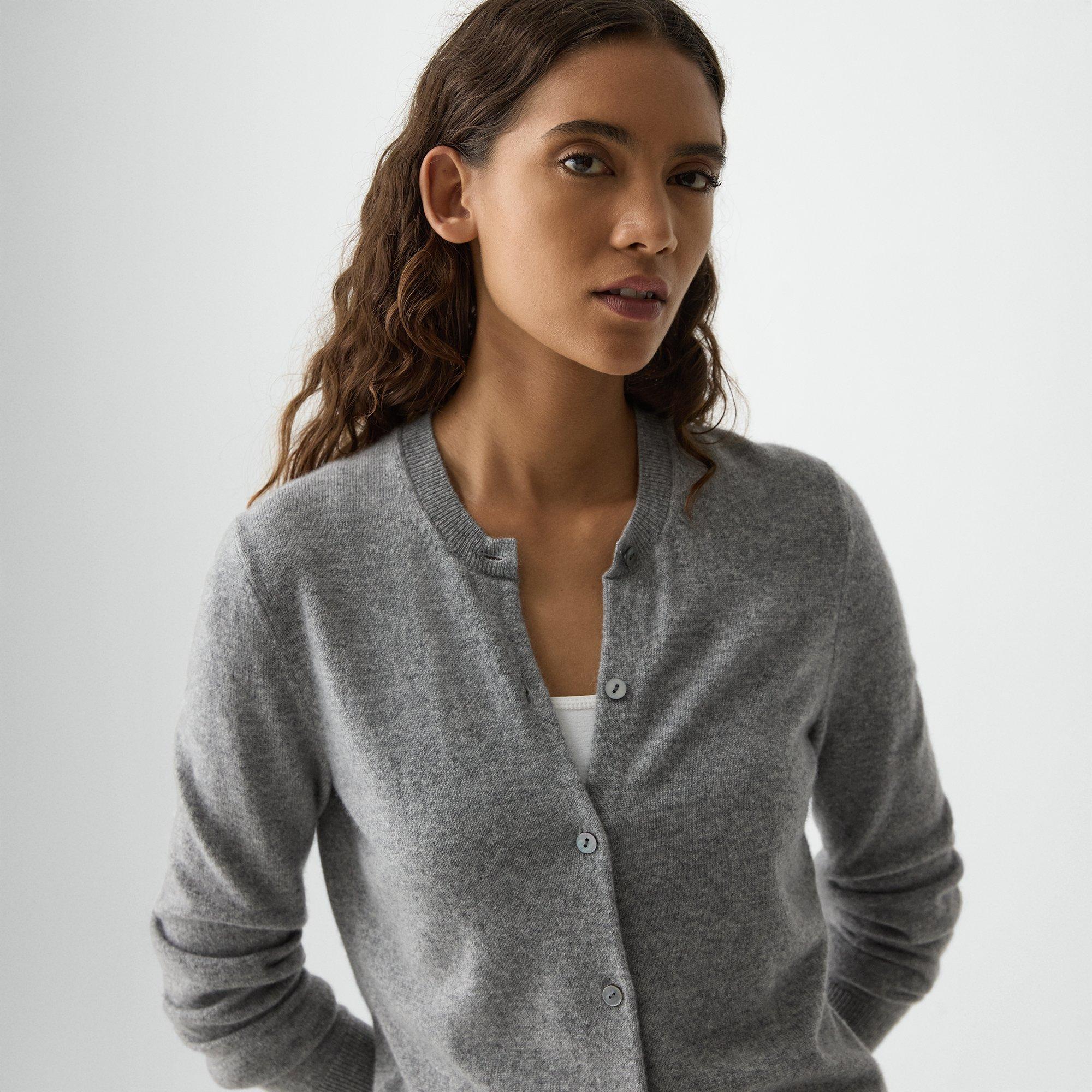 Crewneck Cardigan in Cashmere