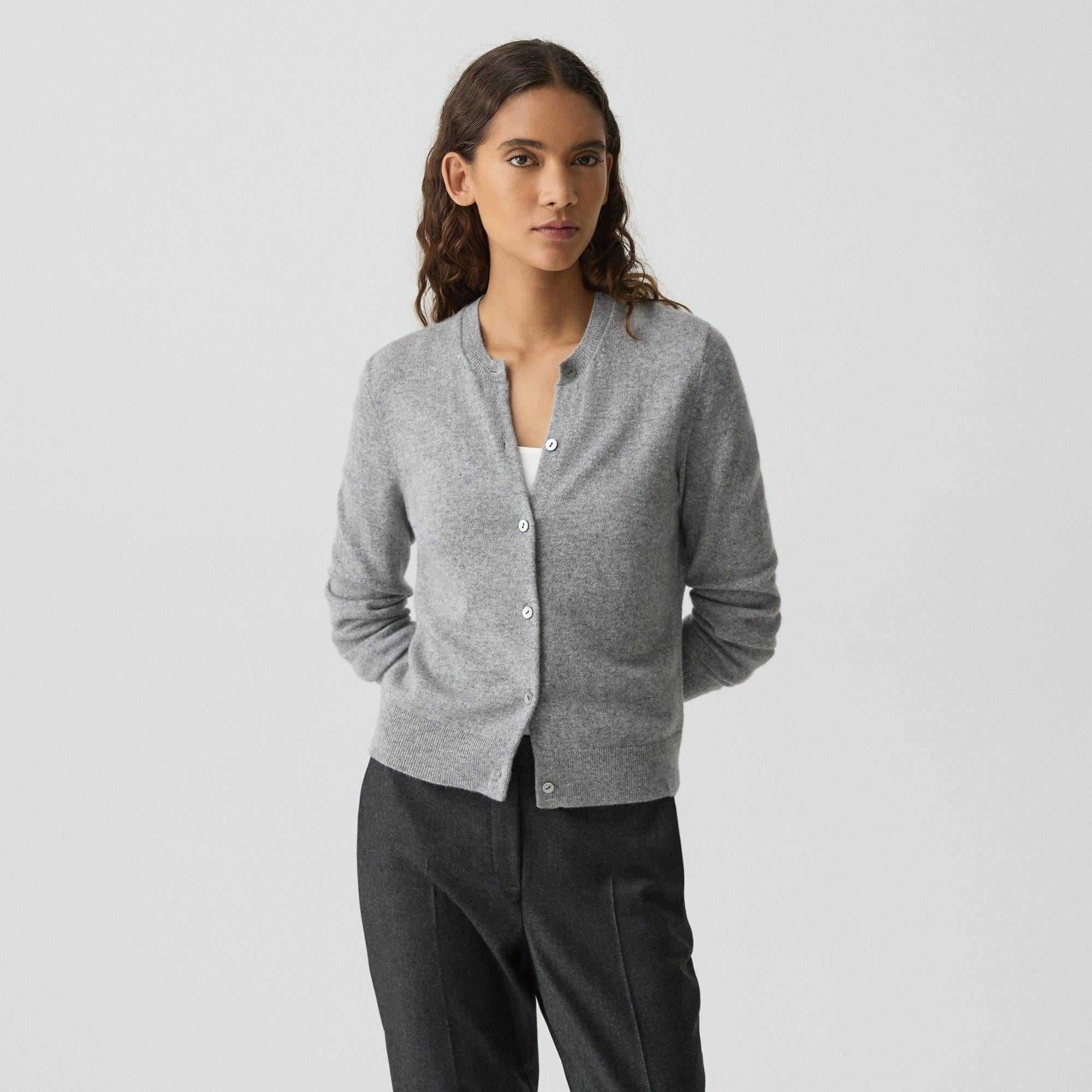 Crewneck Cardigan in Cashmere