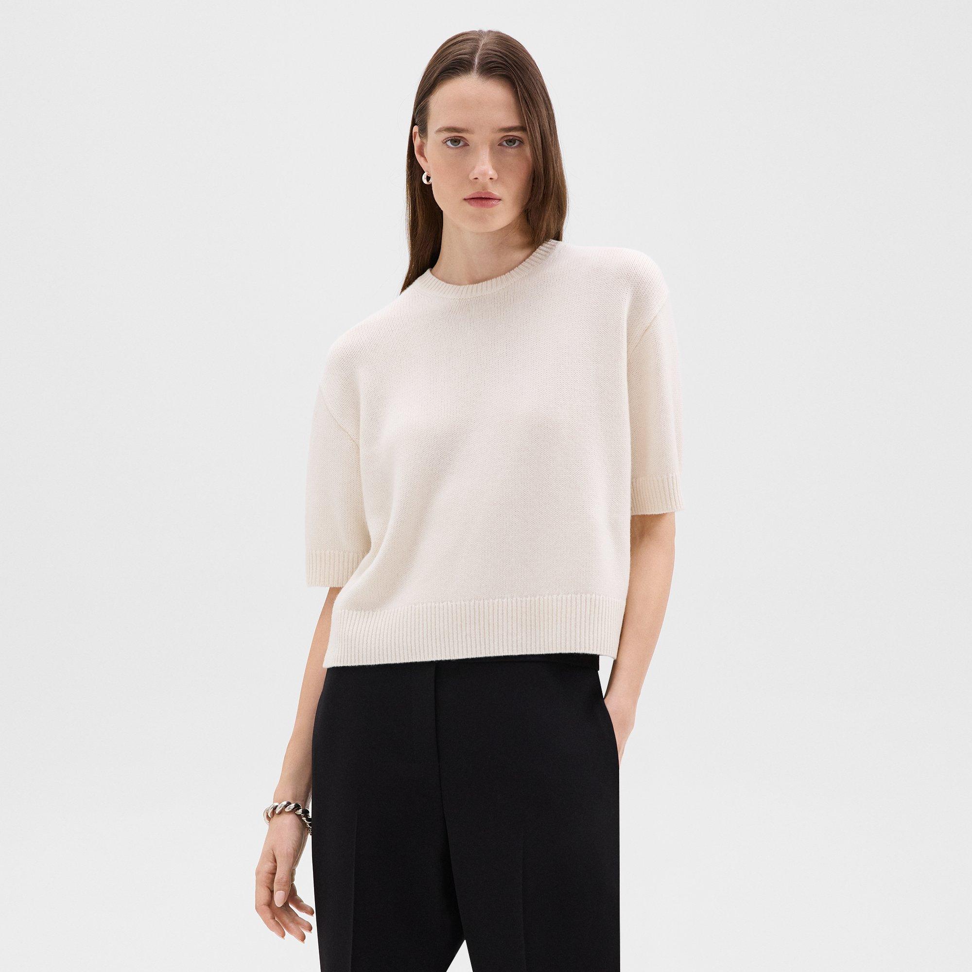 Cropped Tee in Cashmere