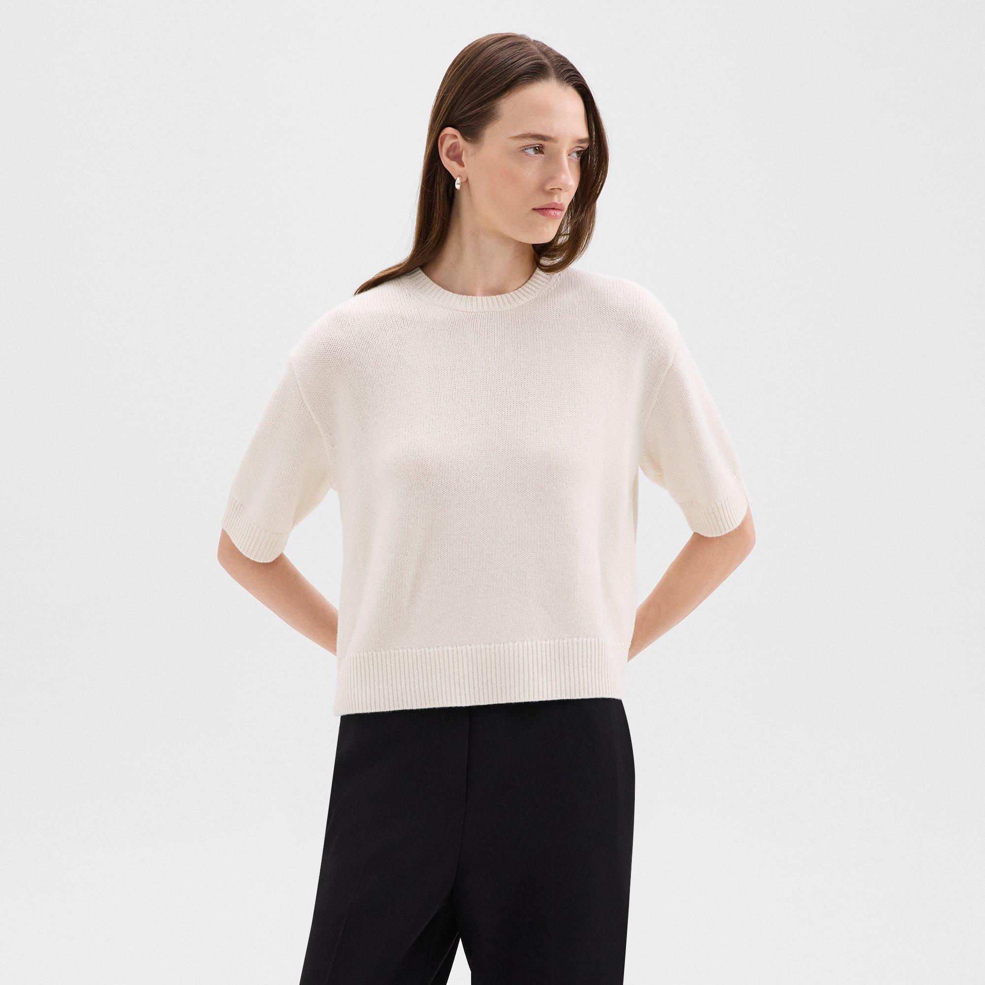 Cropped Tee in Cashmere