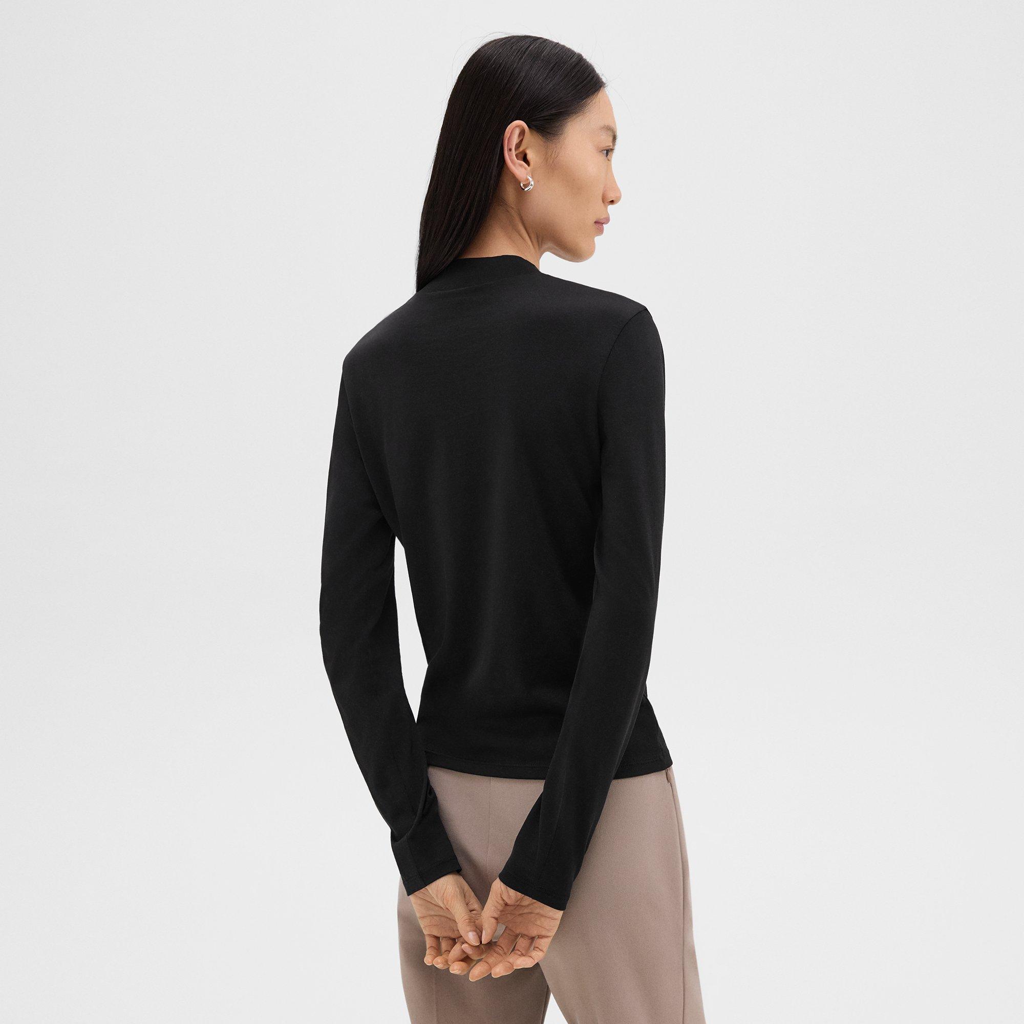 Tiny Mock Neck Tee in Organic Cotton
