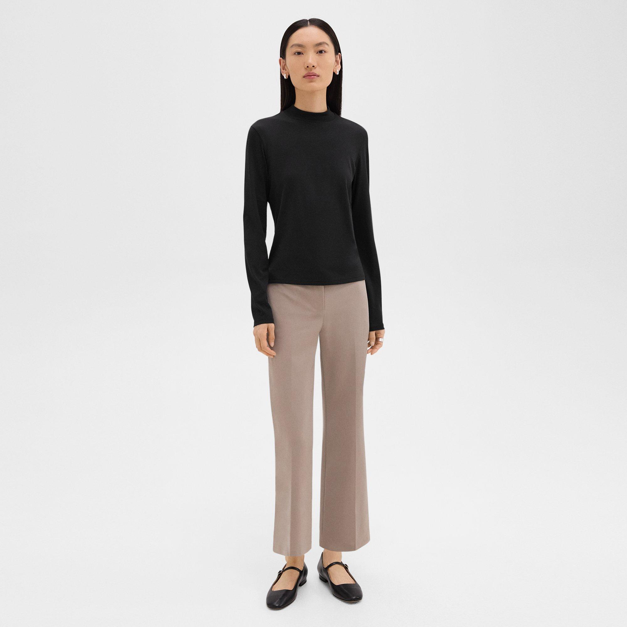 Tiny Mock Neck Tee in Organic Cotton