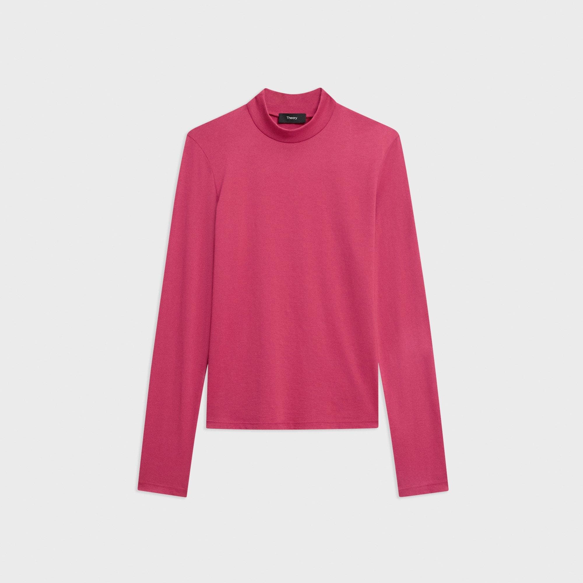 Tiny Mock Neck Tee in Organic Cotton