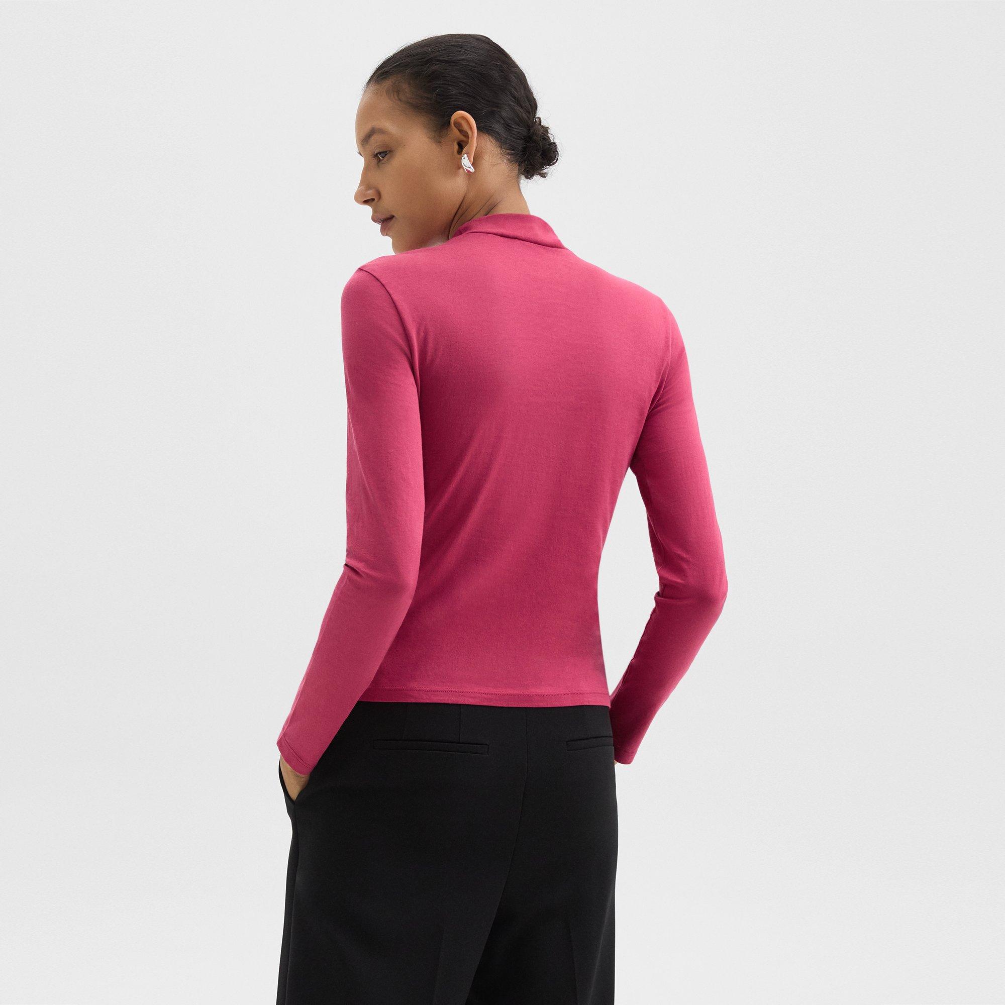 Tiny Mock Neck Tee in Organic Cotton