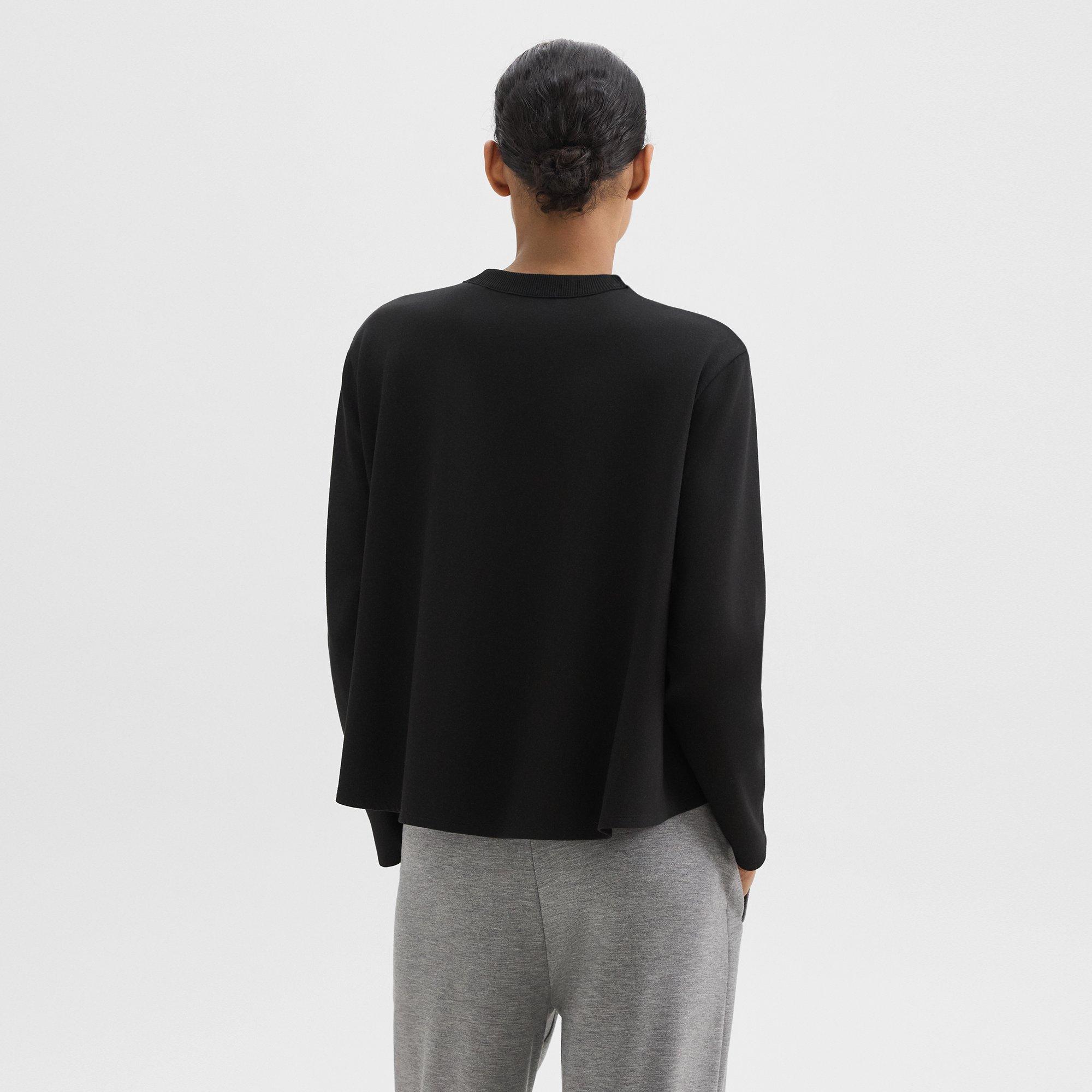 A-Line Sweatshirt in Double-Knit Jersey