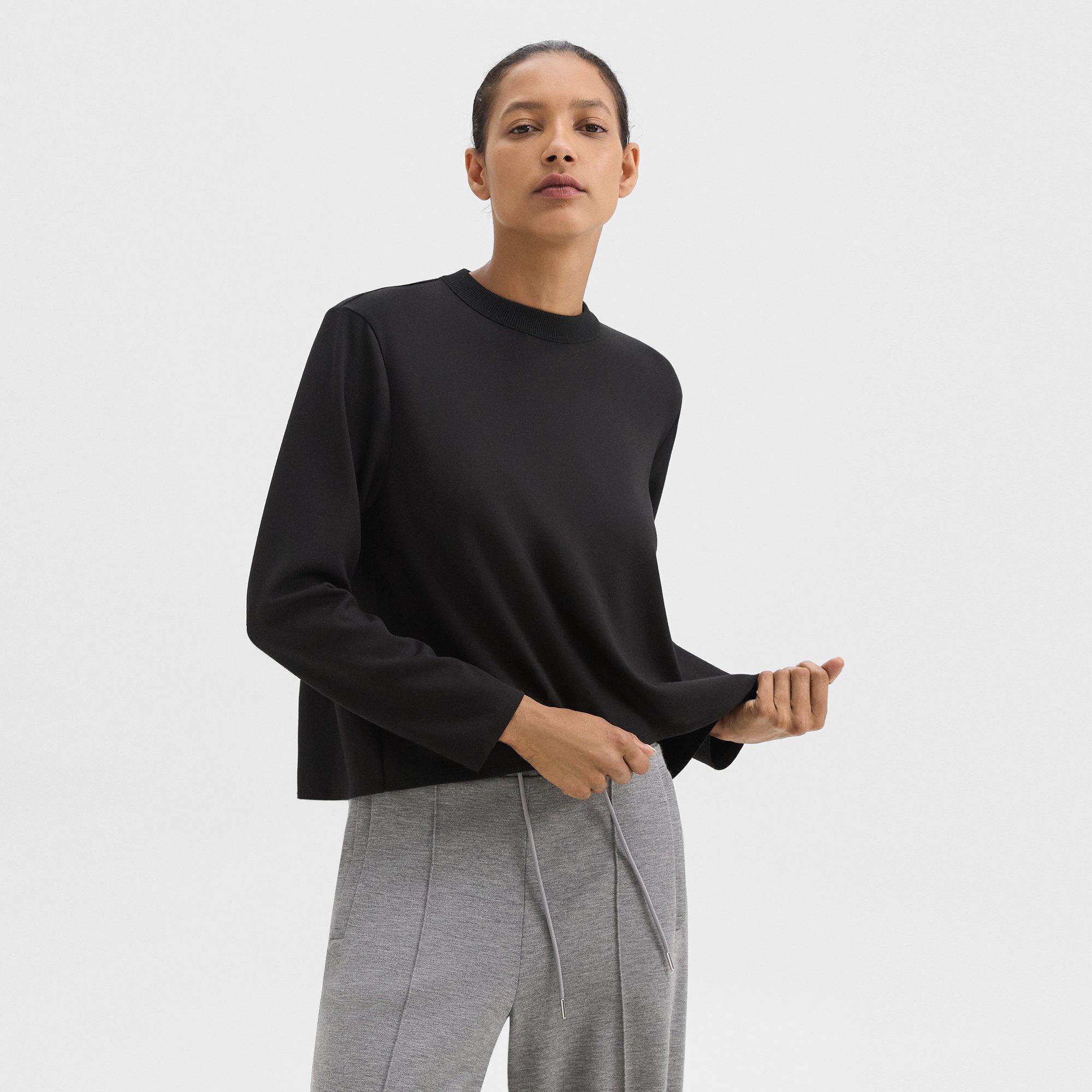 A-Line Sweatshirt in Double-Knit Jersey