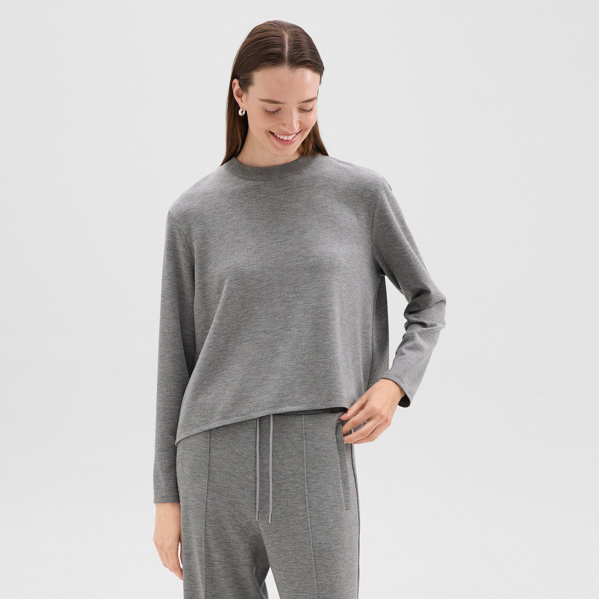 A-Line Sweatshirt in Double-Knit Jersey