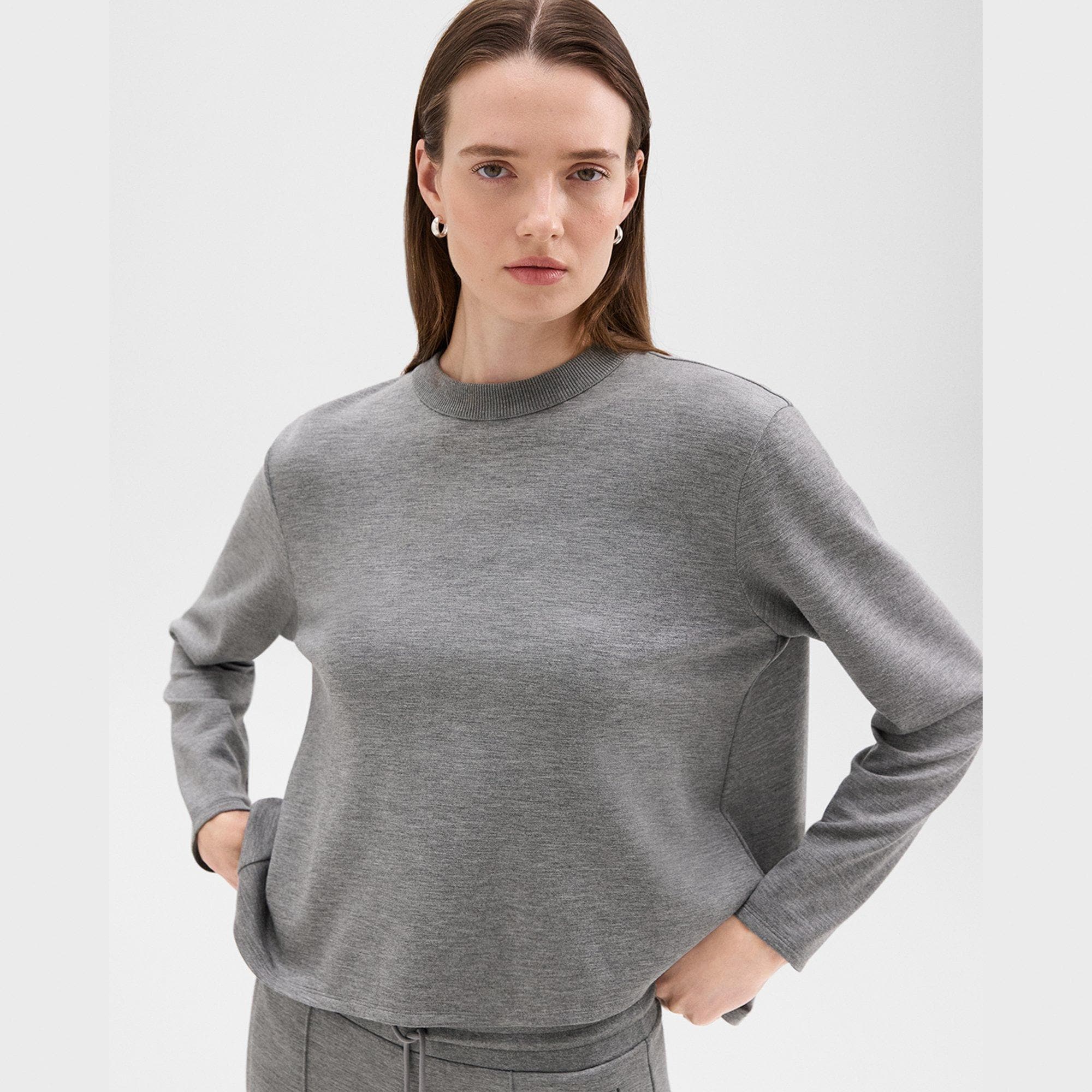 A-Line Sweatshirt in Double-Knit Jersey