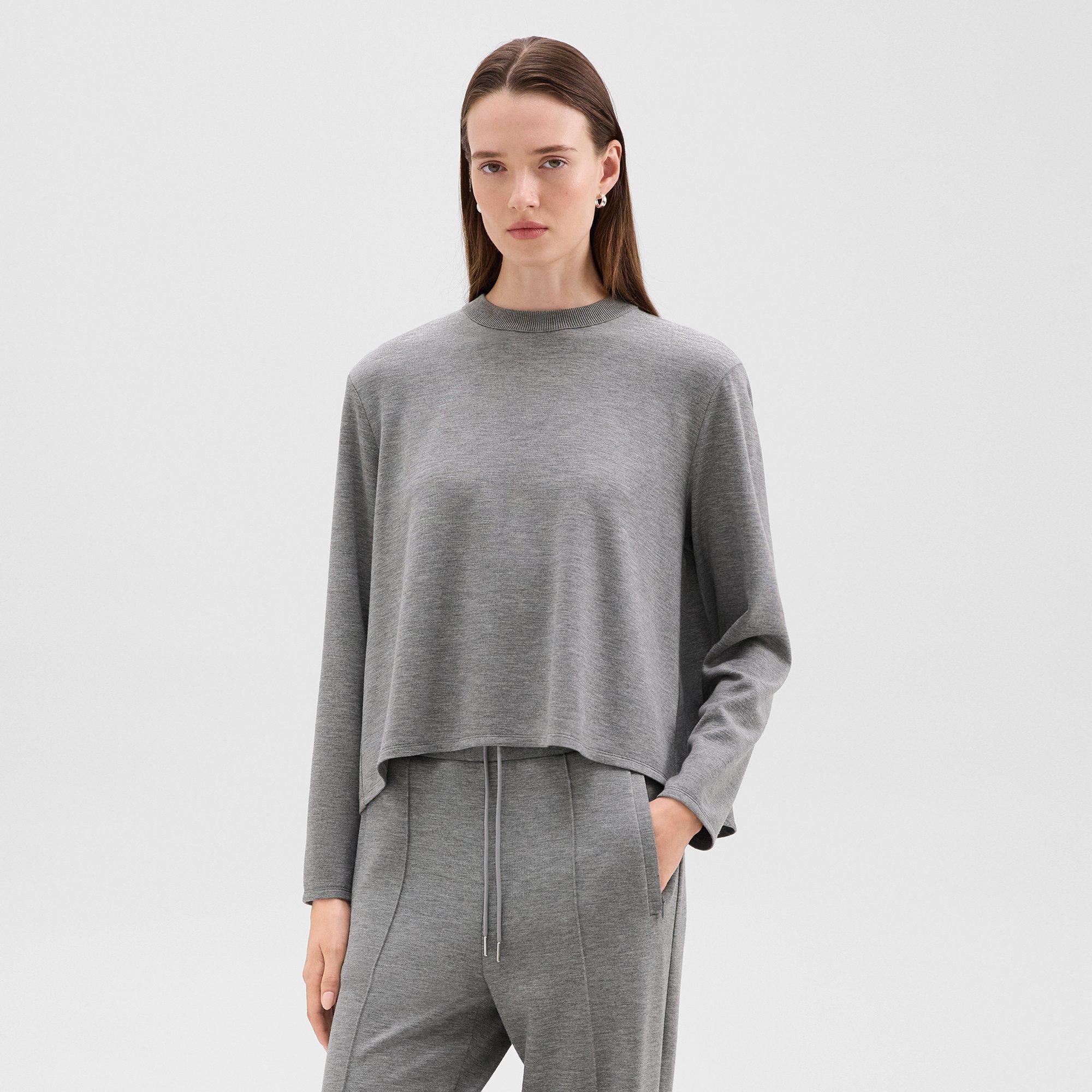 A-Line Sweatshirt in Double-Knit Jersey