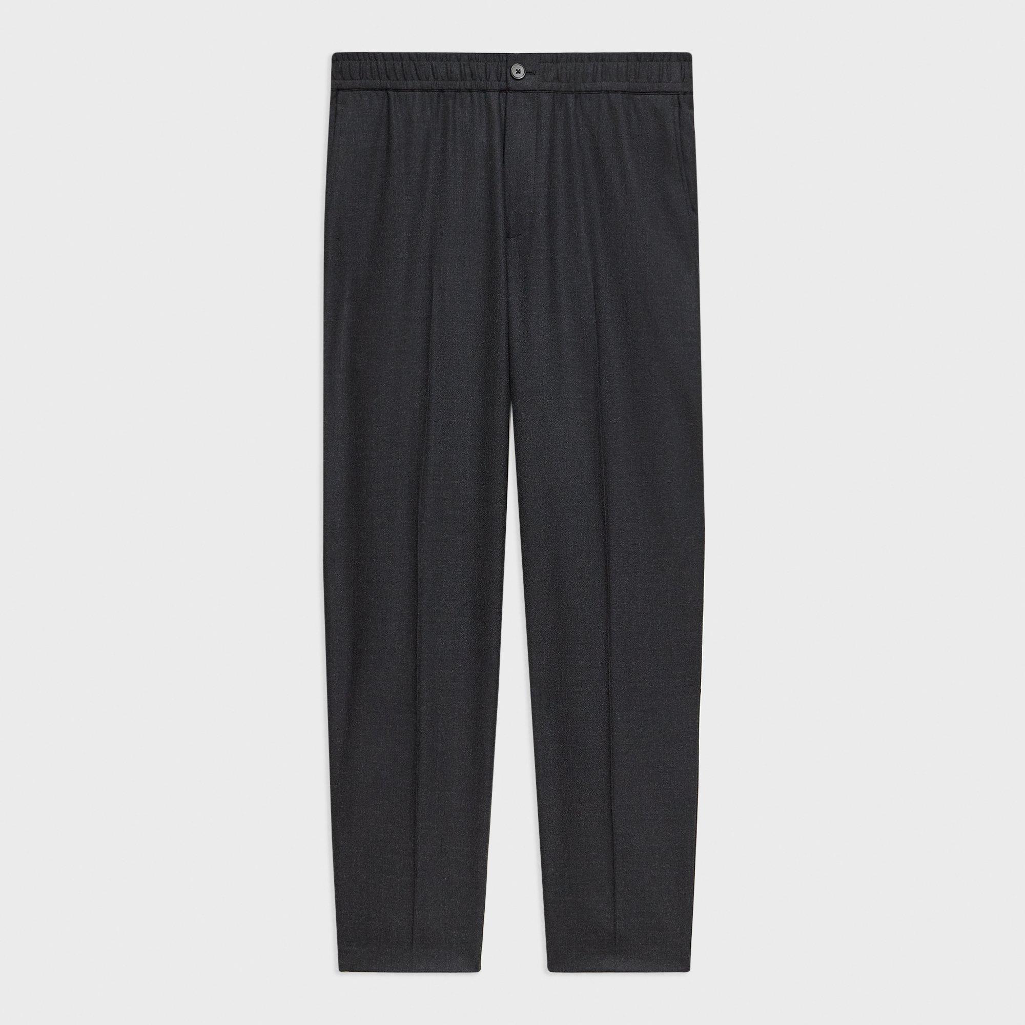 Pantalon Larin à Cordon de Serrage en Flanelle Stretch