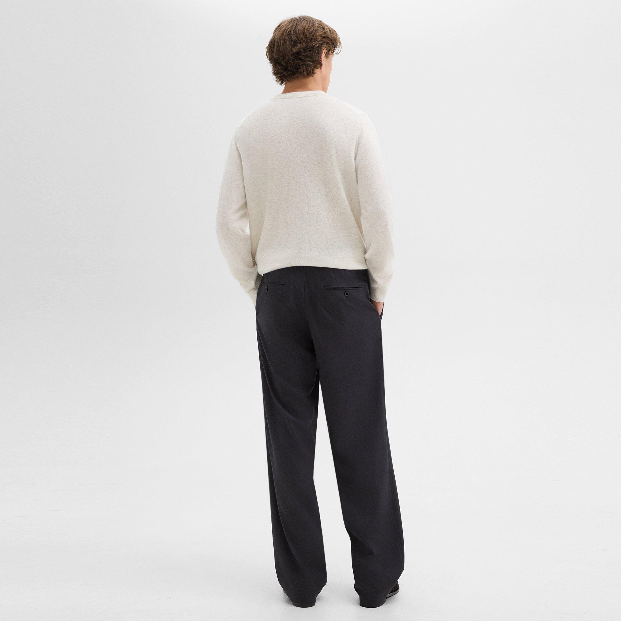 Hose mit weitem Bein und Kordelzug, aus Flanell mit Stretch-Anteil