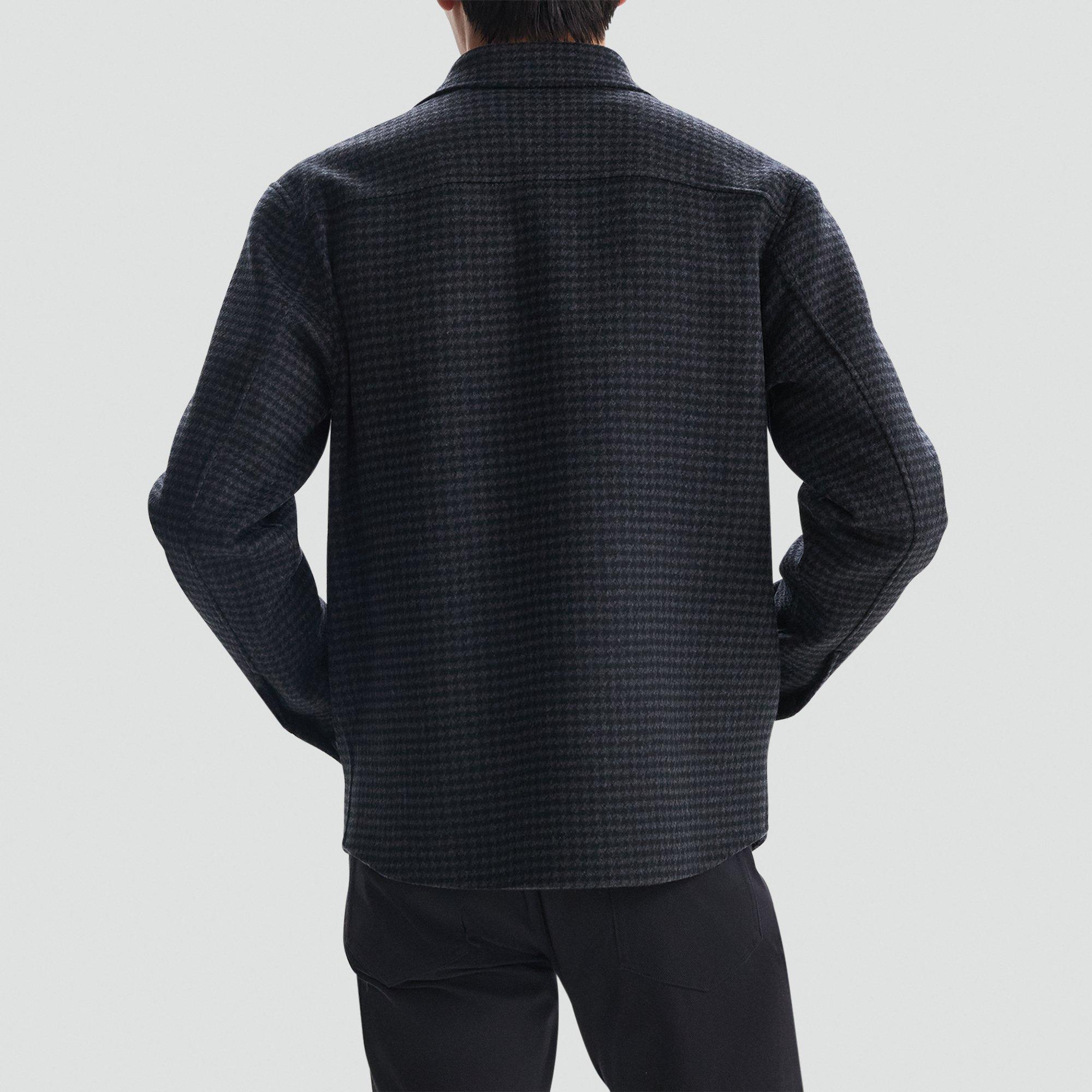Shirt Jacket in Houndstooth Double-Face Wool-Cashmere