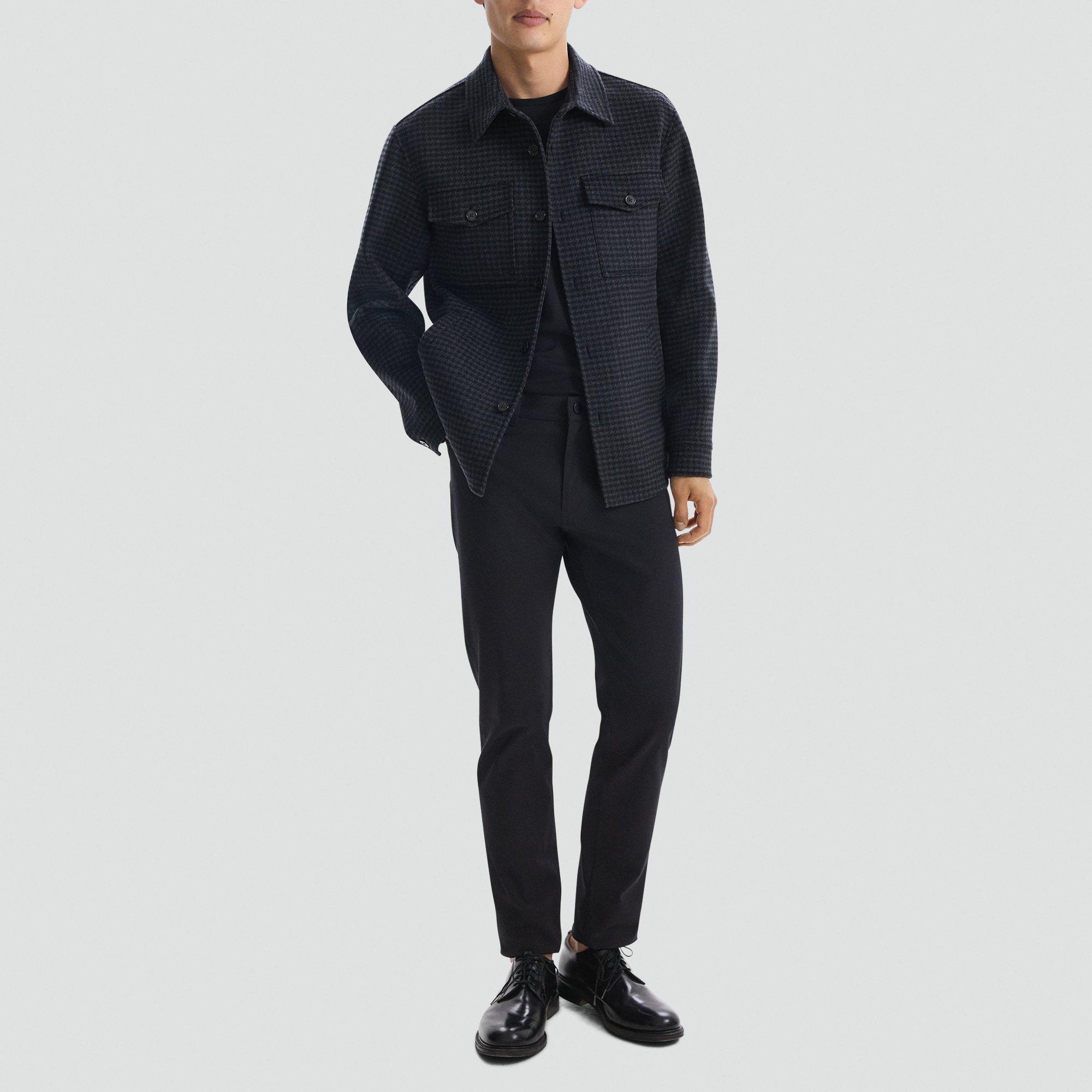 Shirt Jacket in Houndstooth Double-Face Wool-Cashmere