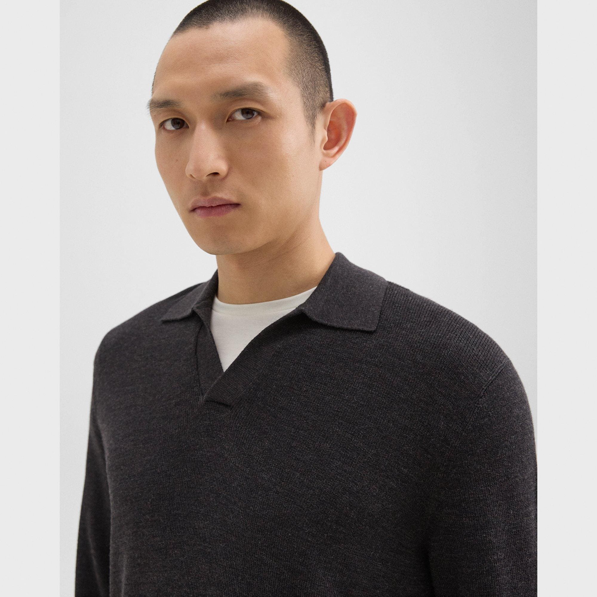 Johnny Collar Sweater in Merino Wool