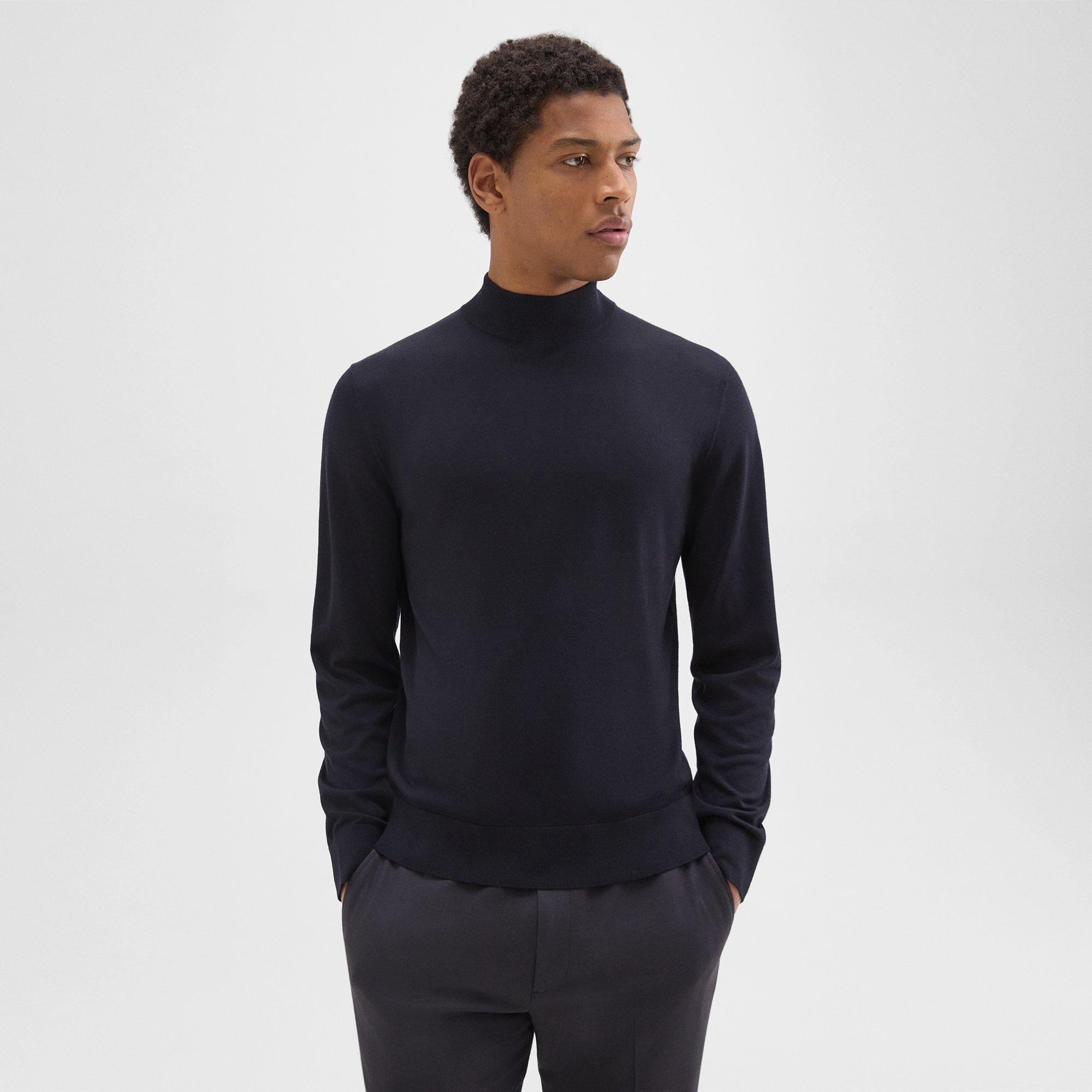 Mock Neck Sweater in Regal Wool