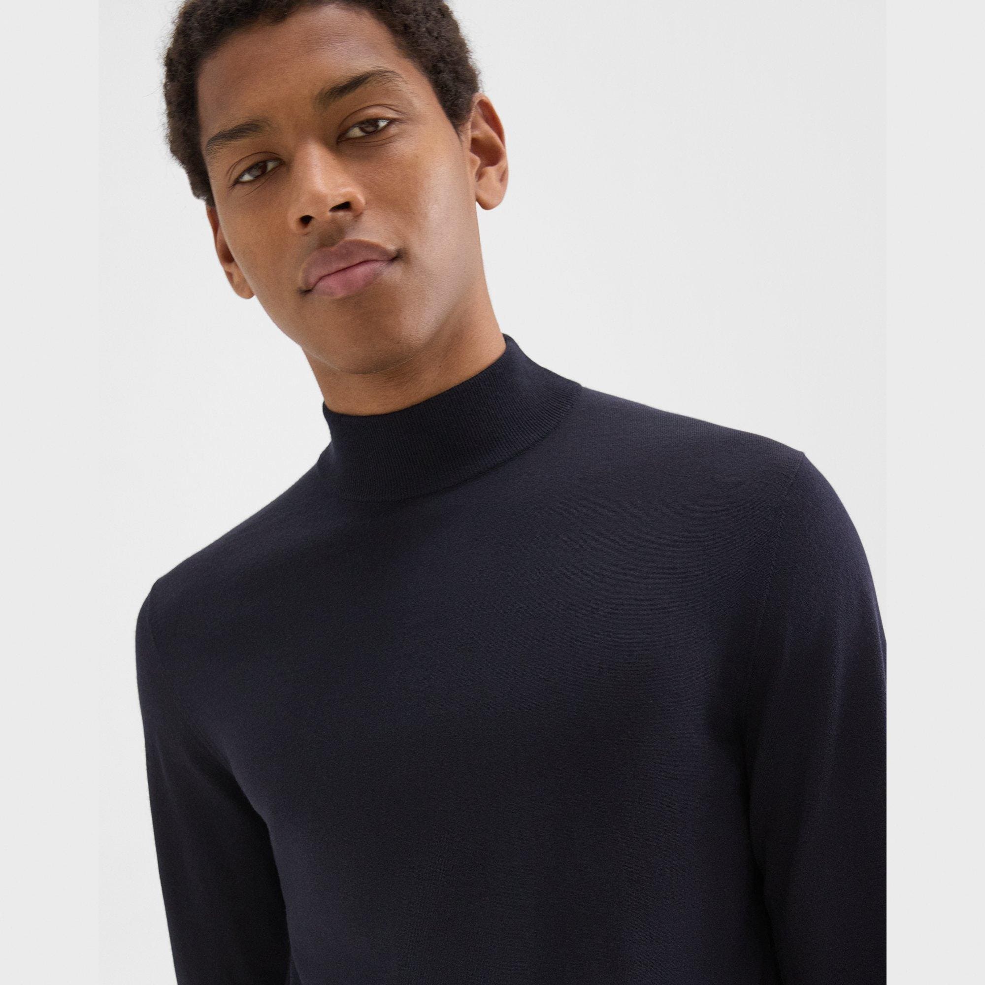 Mock Neck Sweater in Regal Wool