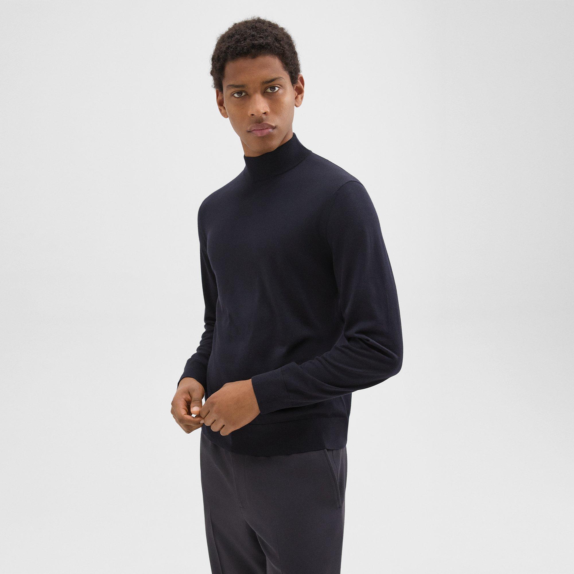 Mock Neck Sweater in Regal Wool