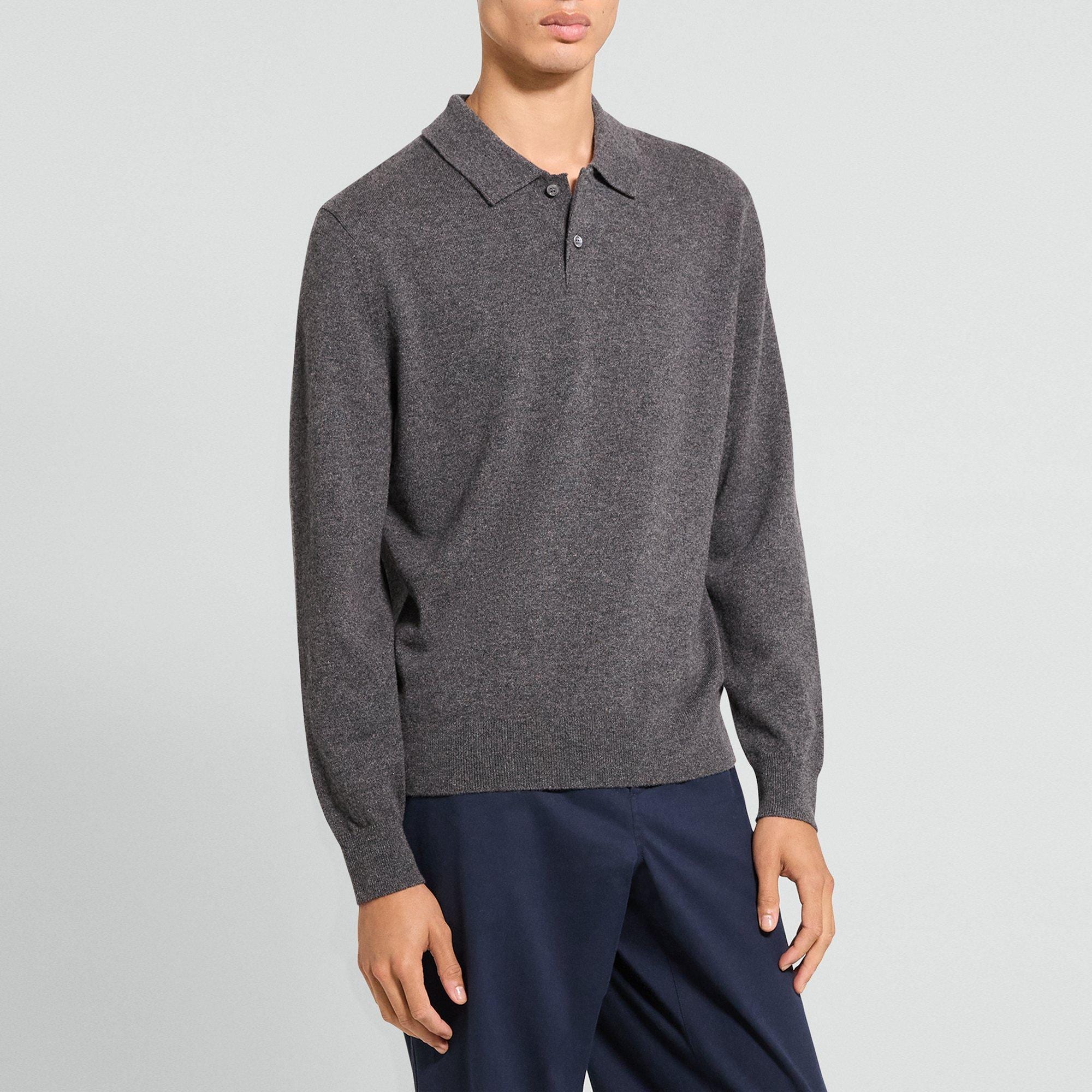 Goris Long-Sleeve Polo Shirt in Cashmere