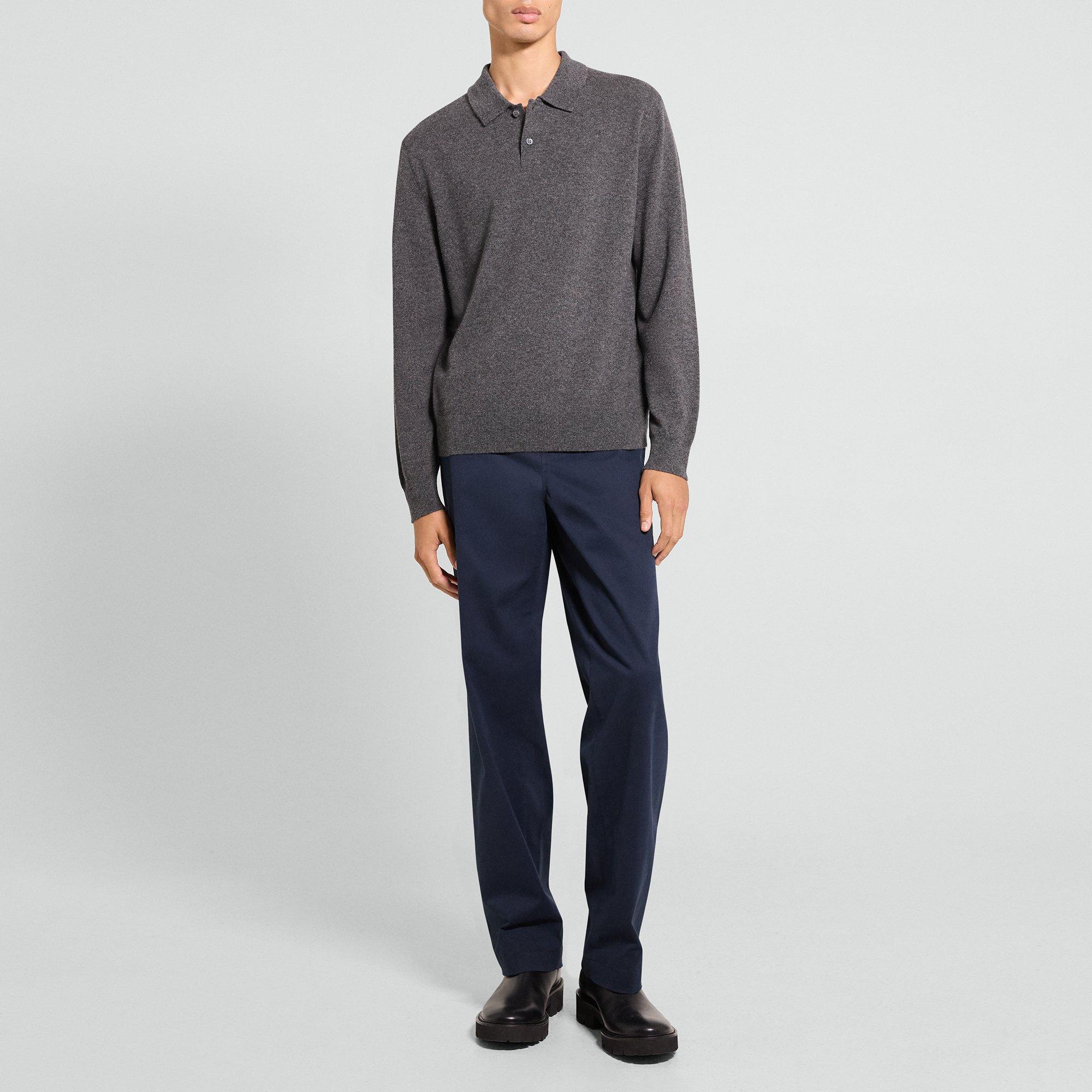Goris Long-Sleeve Polo Shirt in Cashmere