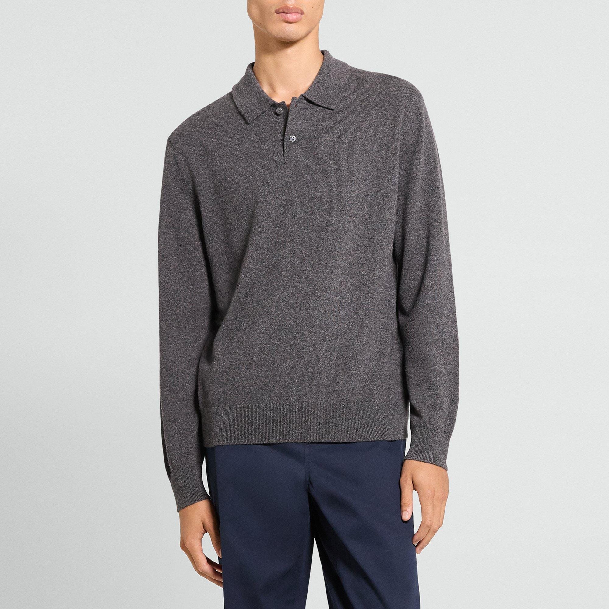 Goris Long-Sleeve Polo Shirt in Cashmere