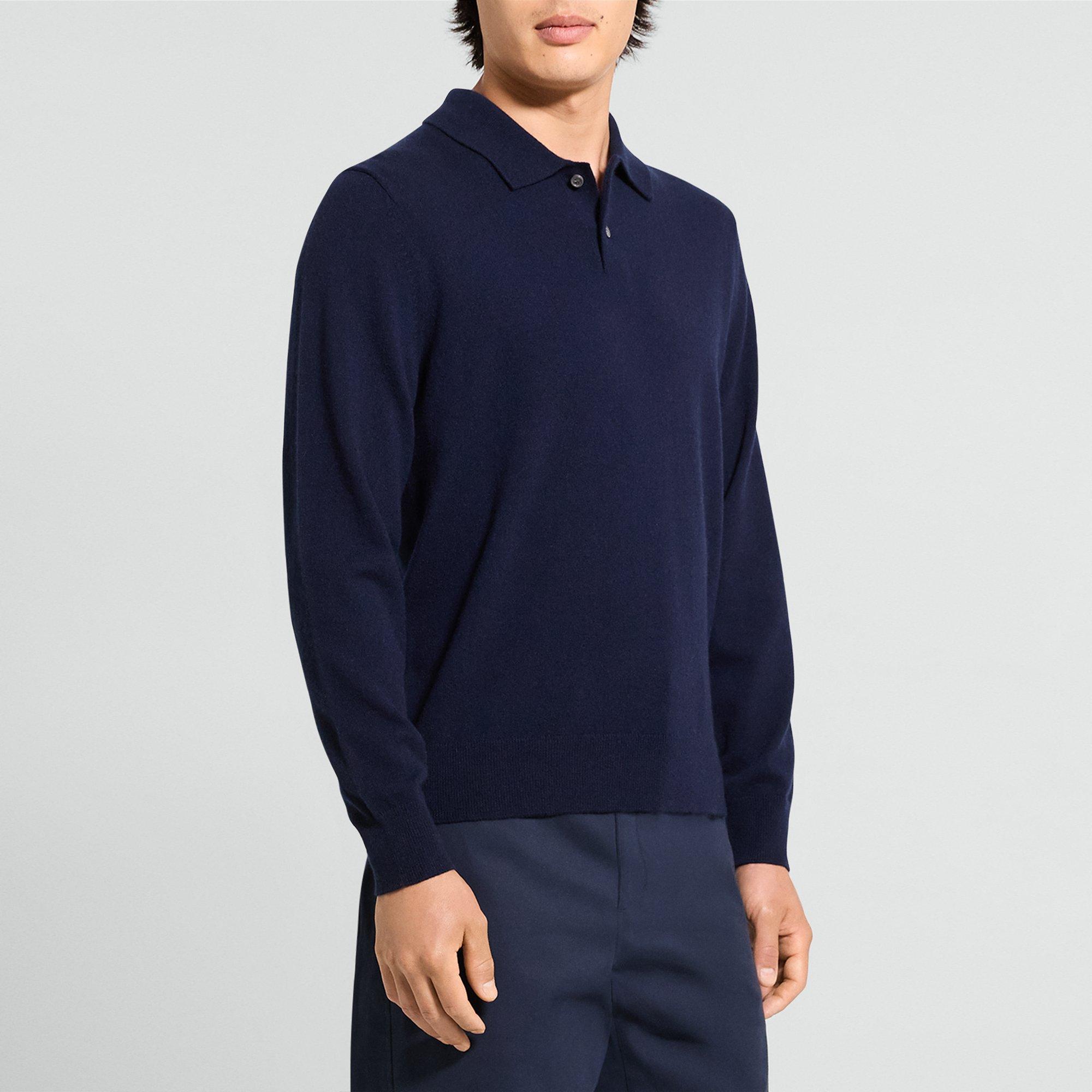 Goris Long-Sleeve Polo Shirt in Cashmere