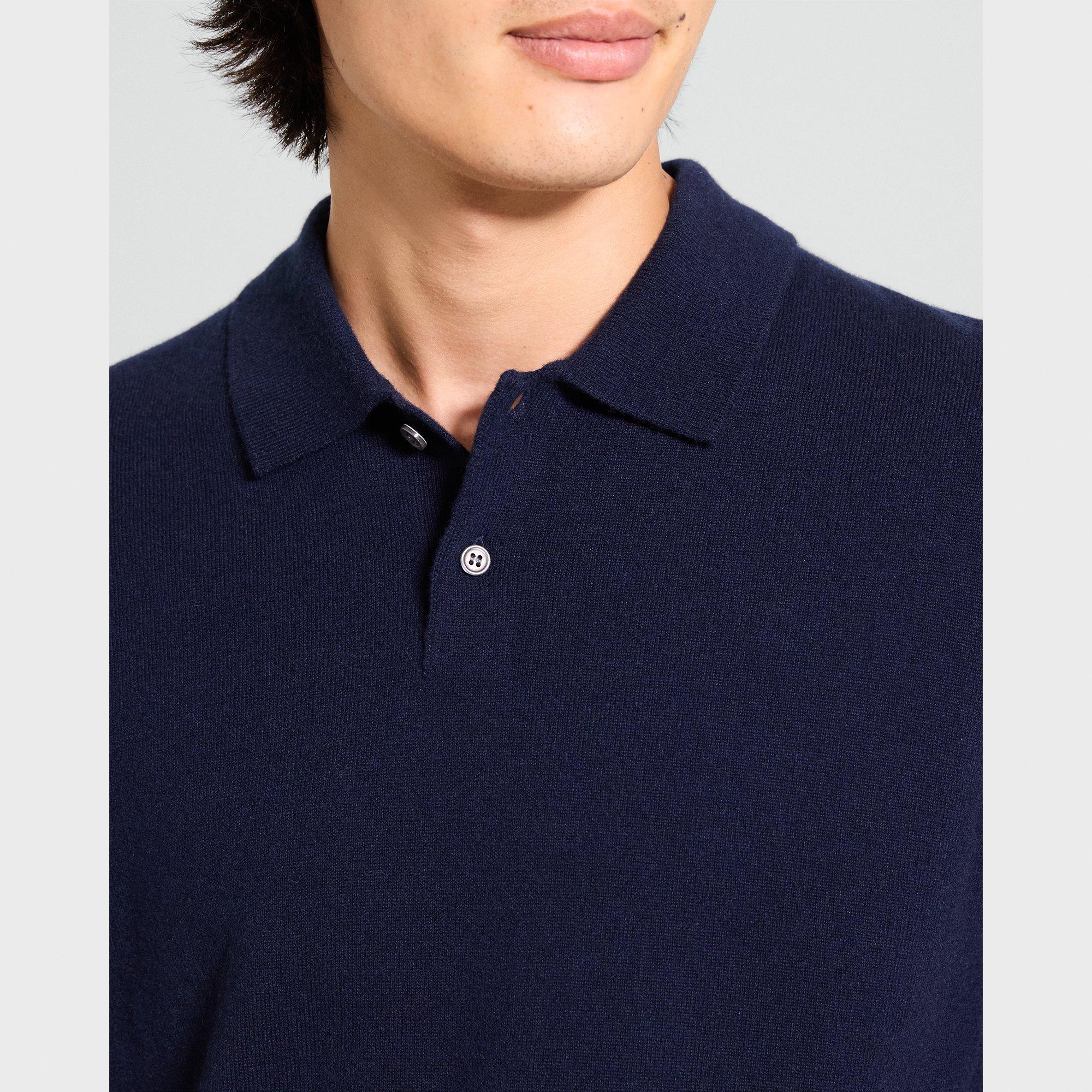 Goris Long-Sleeve Polo Shirt in Cashmere