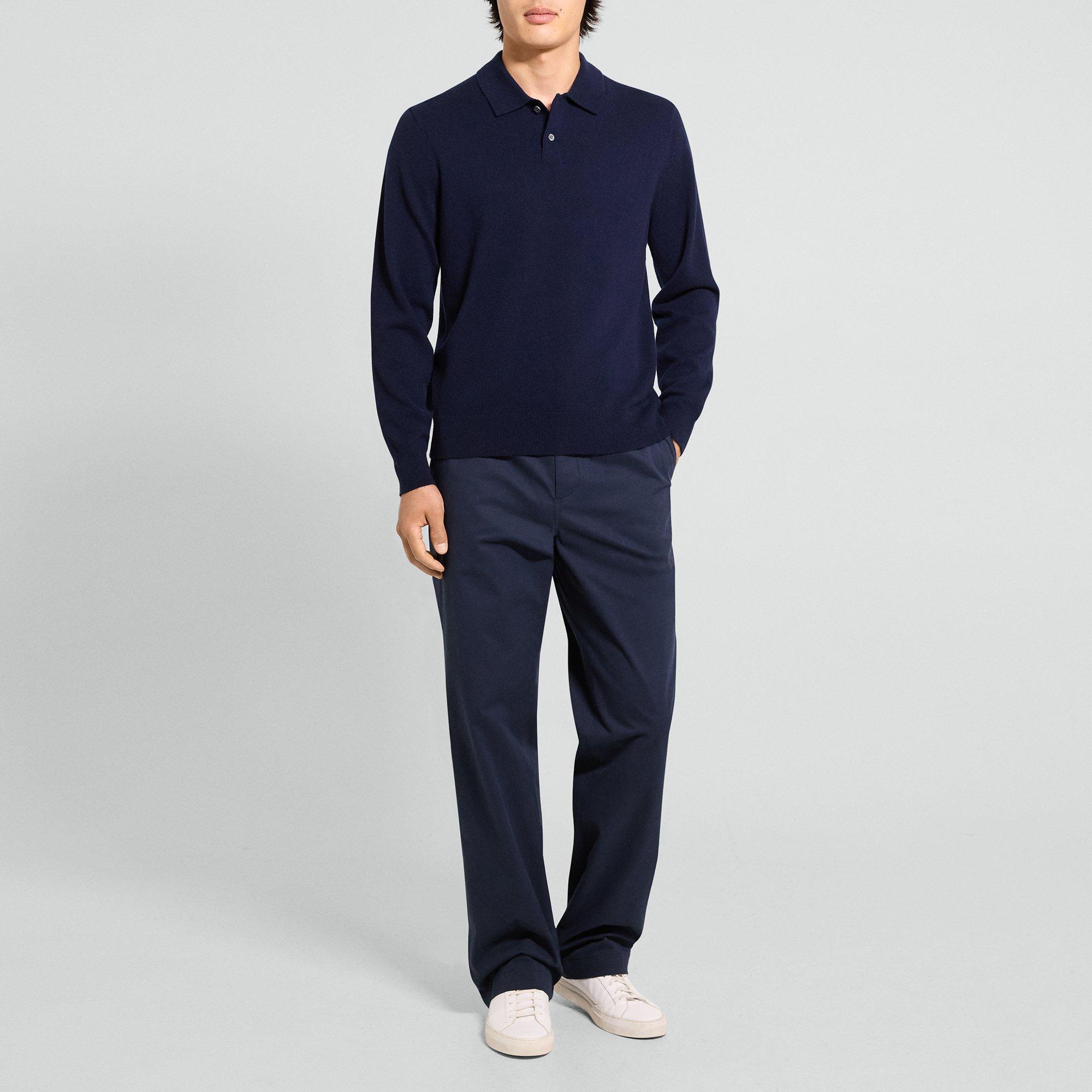 Goris Long-Sleeve Polo Shirt in Cashmere