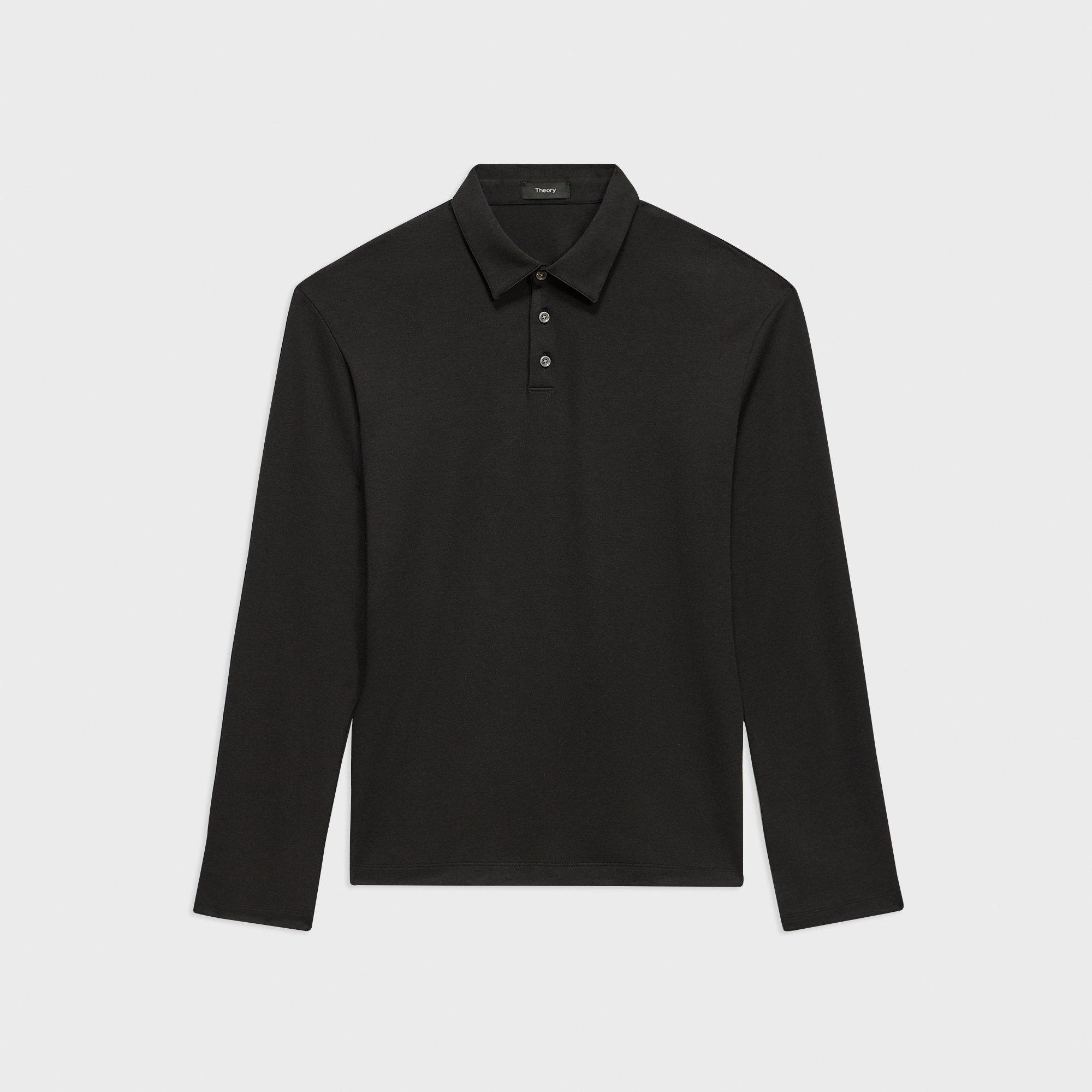 Long-Sleeve Polo Shirt in Cotton Jersey