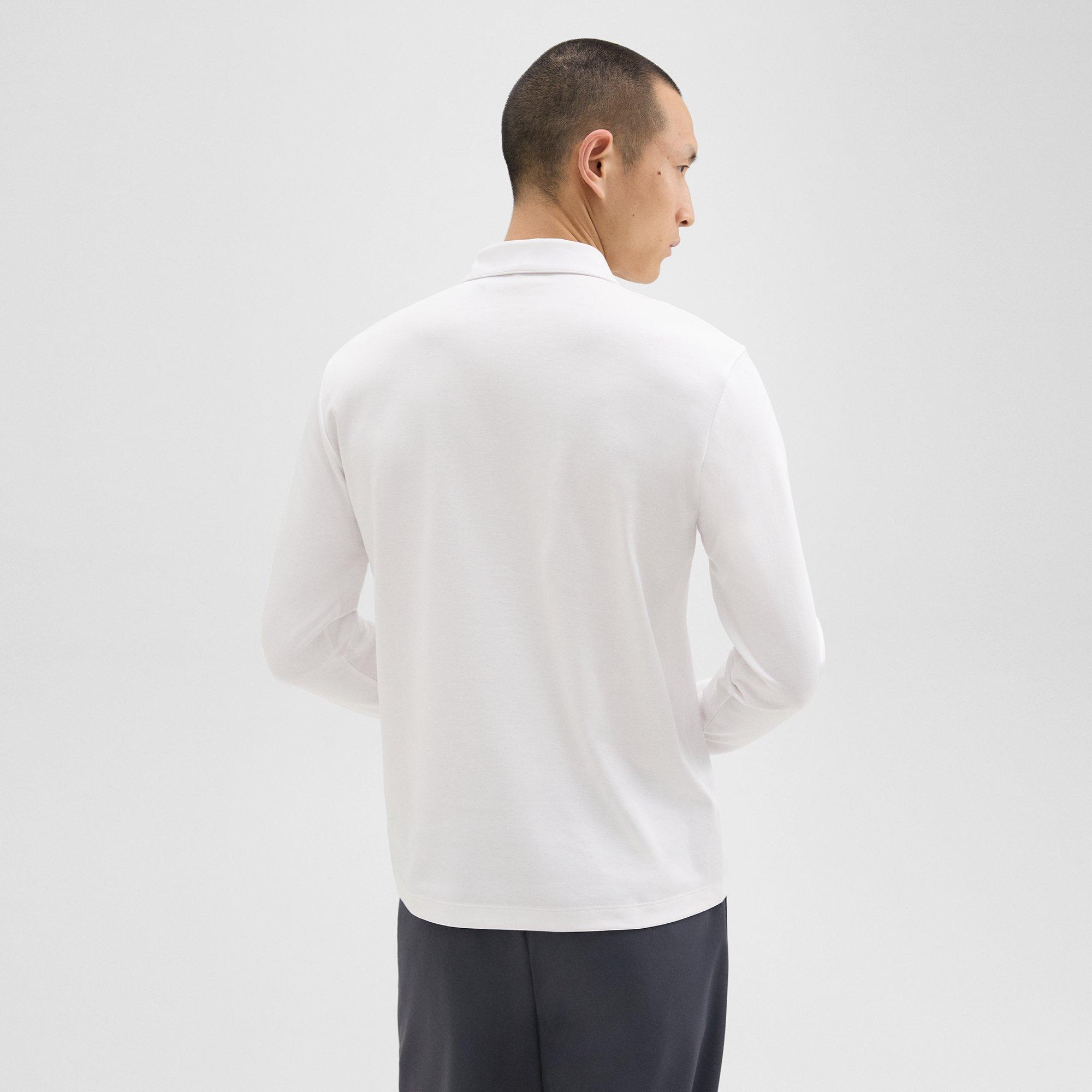 Long-Sleeve Polo Shirt in Cotton Jersey