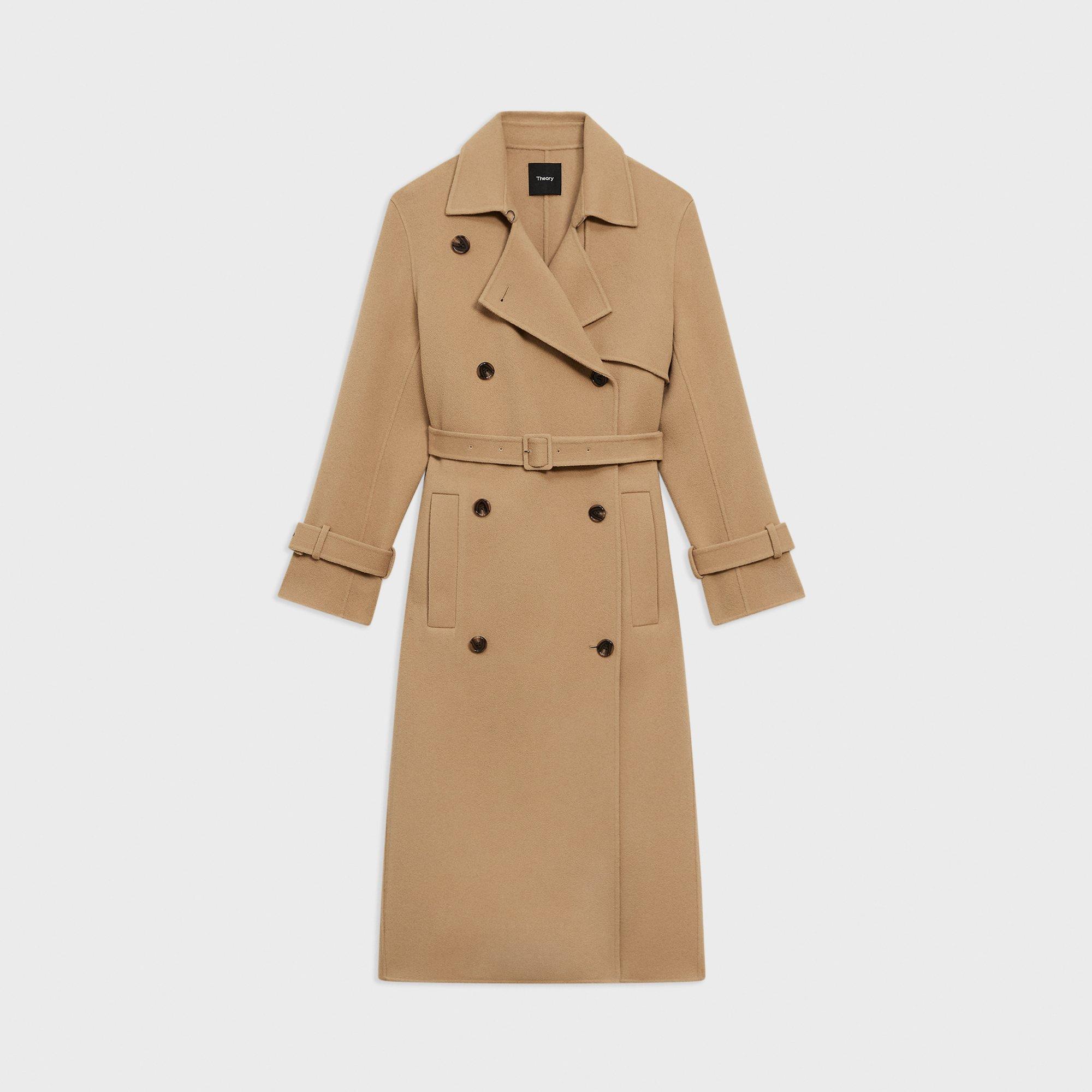 Relaxed Trench Coat in Double-Face Wool-Cashmere