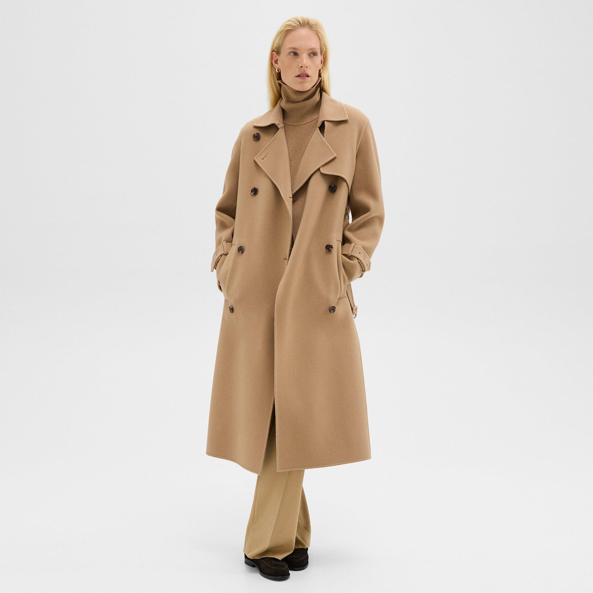 Relaxed Trench Coat in Double-Face Wool-Cashmere