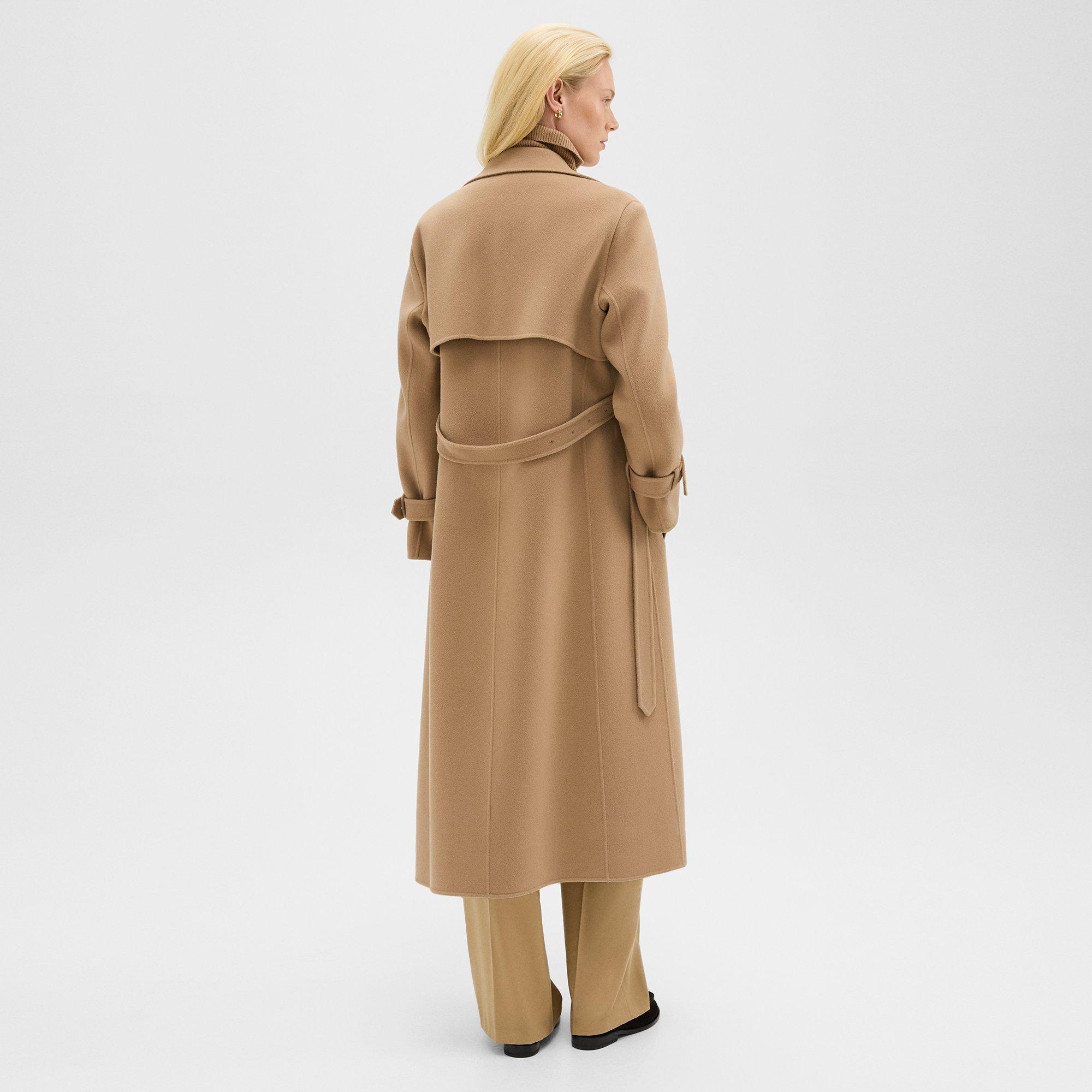 Relaxed Trench Coat in Double-Face Wool-Cashmere