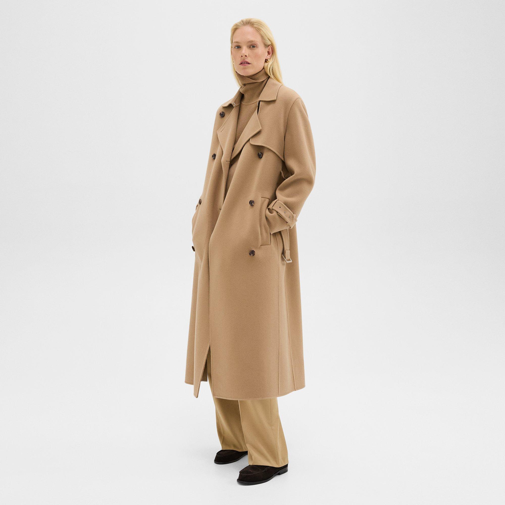 Relaxed Trench Coat in Double-Face Wool-Cashmere