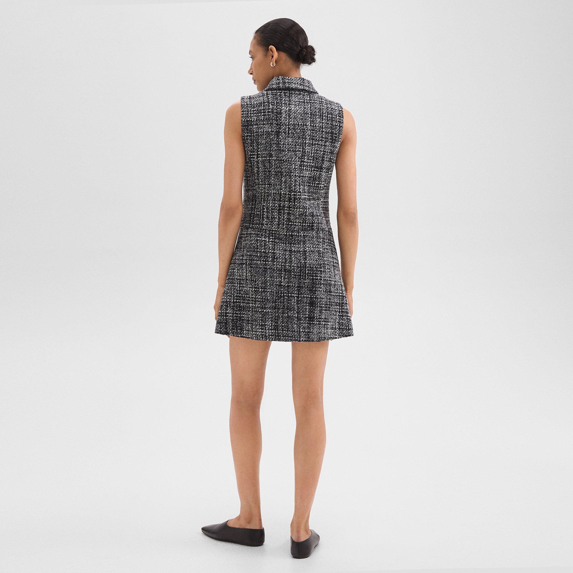 Military Mini Dress in Mélange Tweed