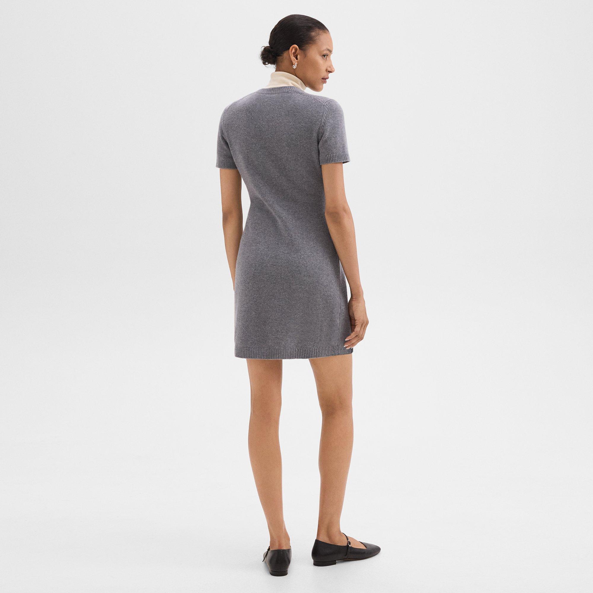 Mini Sweater Dress in Felted Wool-Cashmere