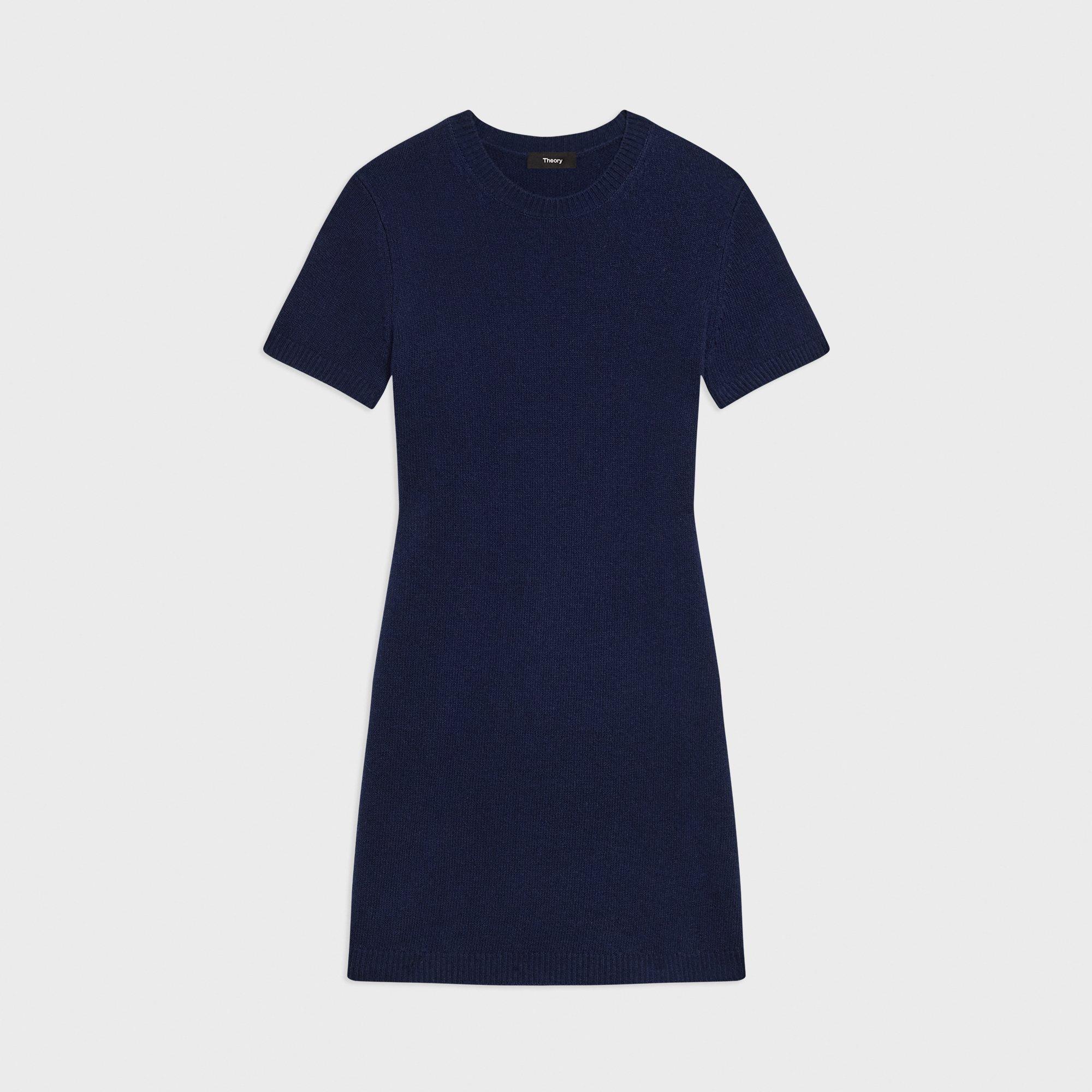 Mini Sweater Dress in Felted Wool-Cashmere